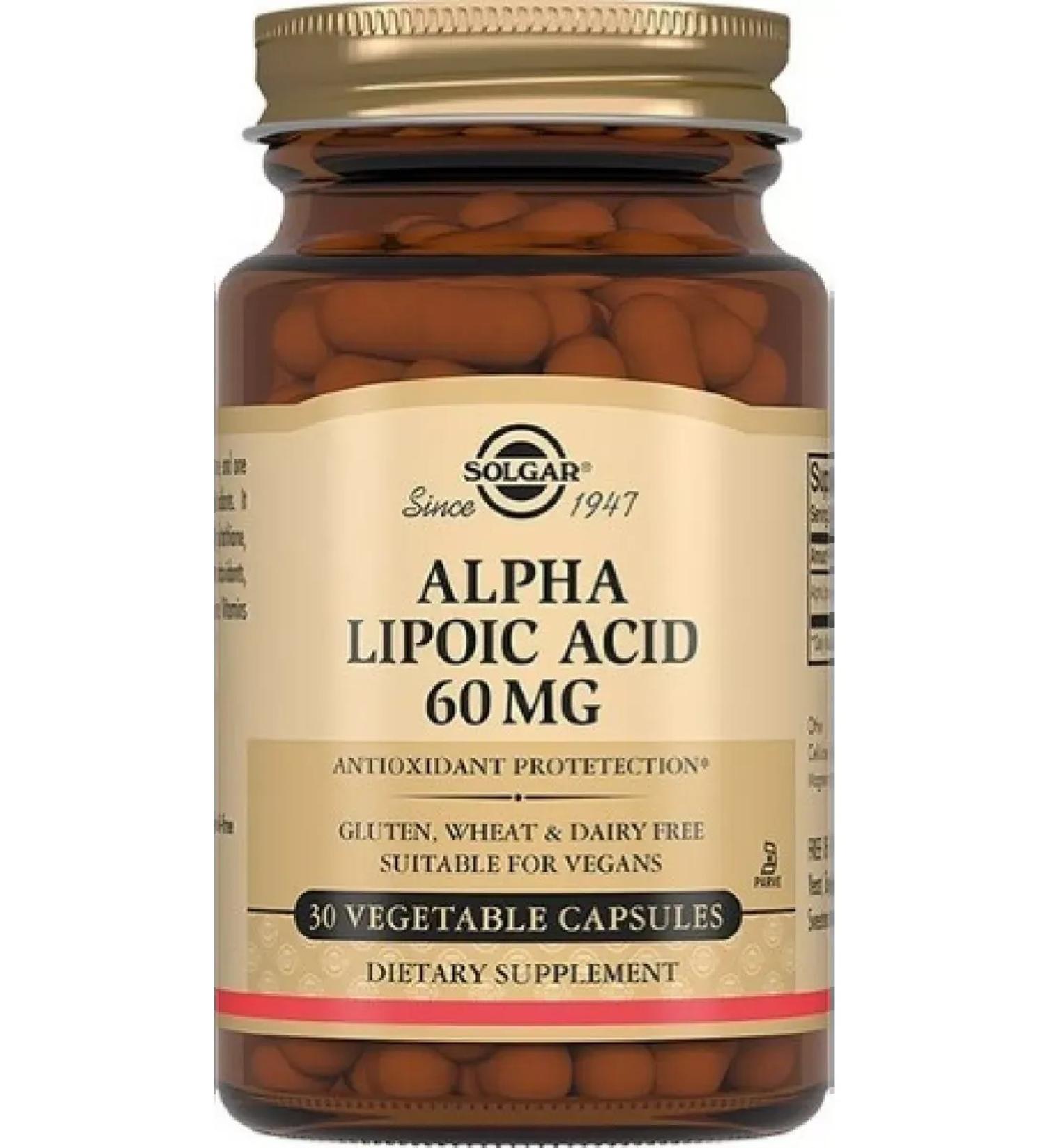 Solgar Alfa-lipoic acid 30 pcs. capsules weighing 50-2 pcs