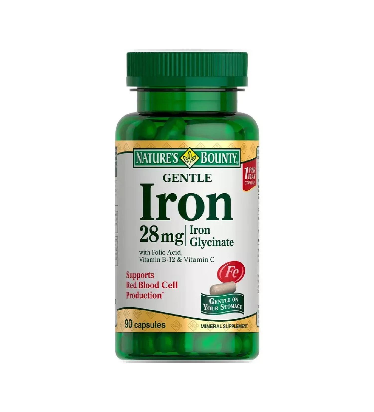 Nature's bounty Easily accessible iron 28 mg 90 caps 546 mg - 2 U - Buy Online on GoSupps.com