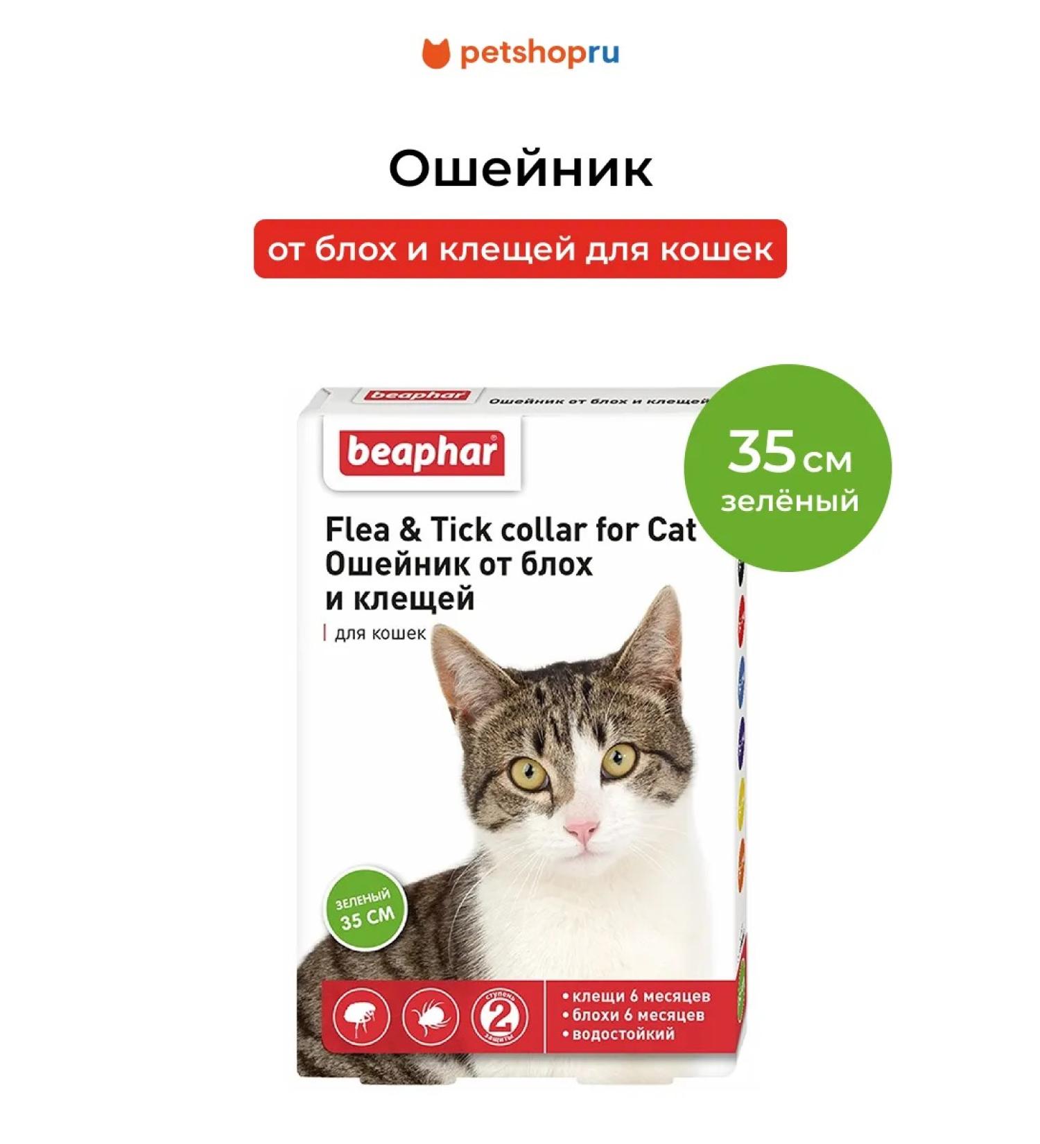 beaphar Collar from fleas and ticks for cats green 35 cm - Buy Online on GoSupps.com