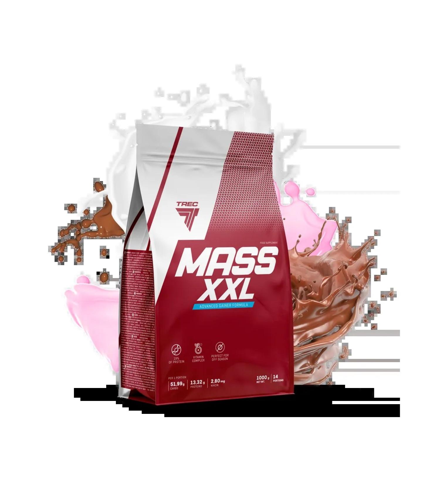 Trec Nutrition Heiner for gaining mass TRC MASS XXL Gainer 1000G Chocolate - Buy Online on GoSupps.com