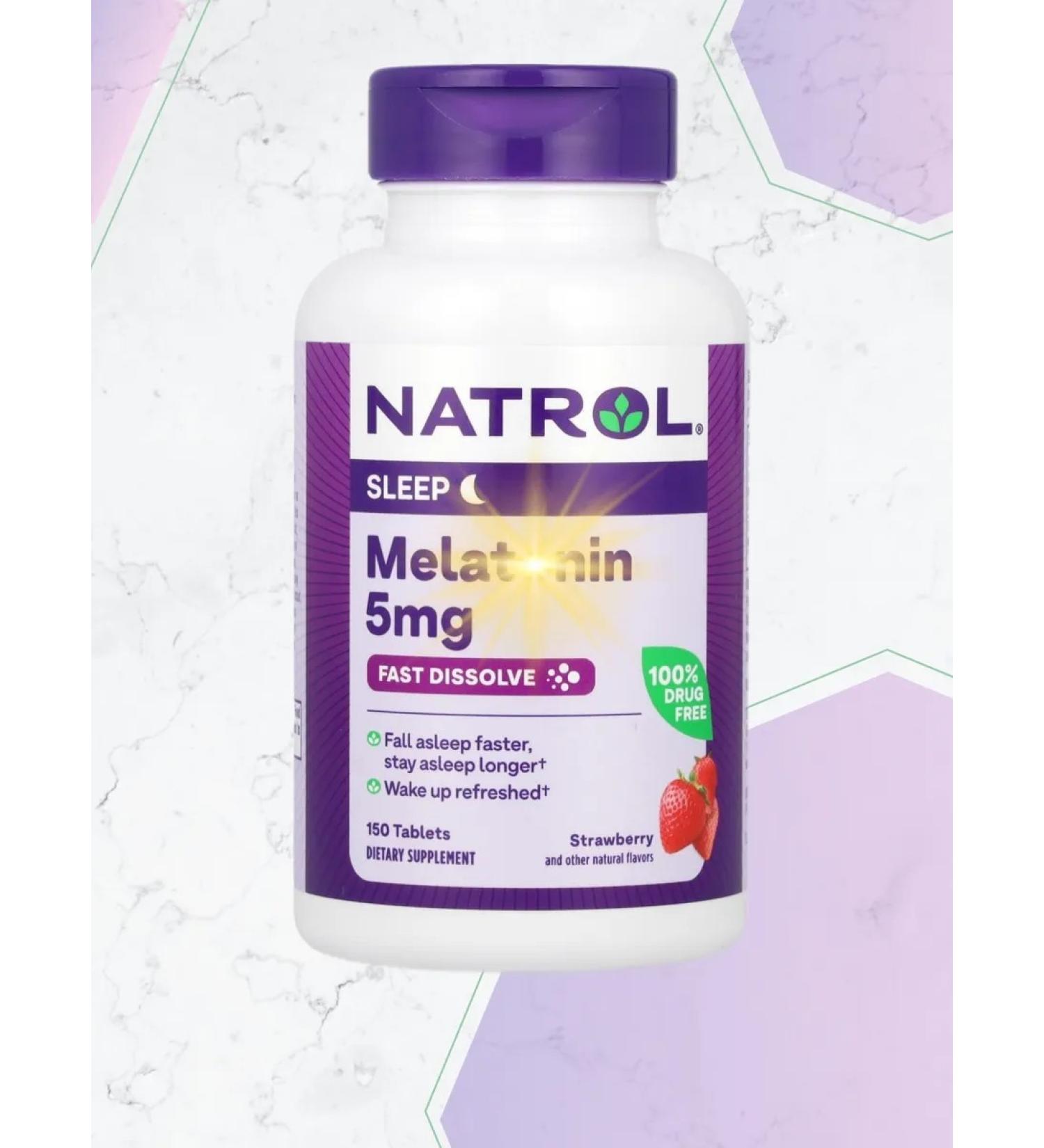 Natrol Sleep additive 150 strawberry tablets 5 mg - Buy Online on GoSupps.com