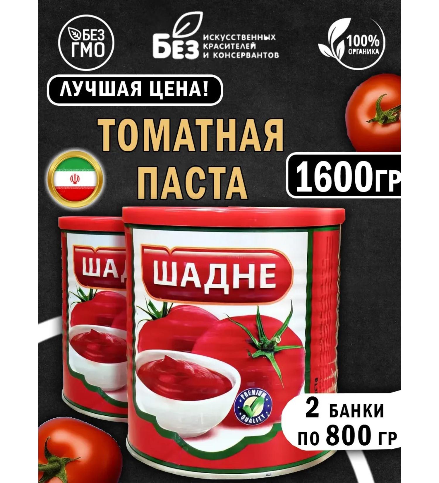 Taymaz Iranian tomato paste Shadne 2pcs of 800 grams - Buy Online on GoSupps.com