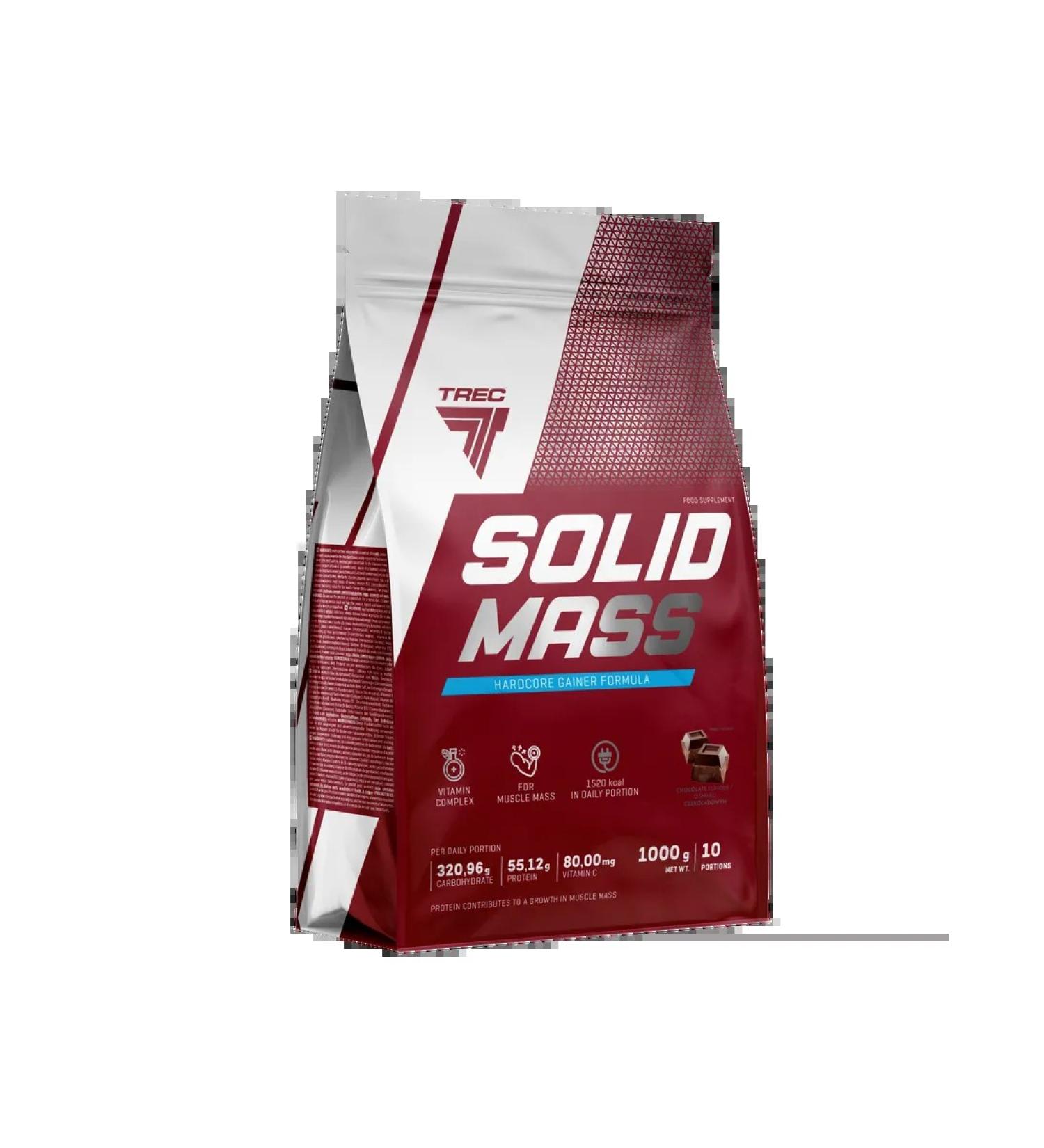 Trec Nutrition TREC Solid Mass Gainer 1000G Gainer for gaining mass Chocolate - Buy Online on GoSupps.com