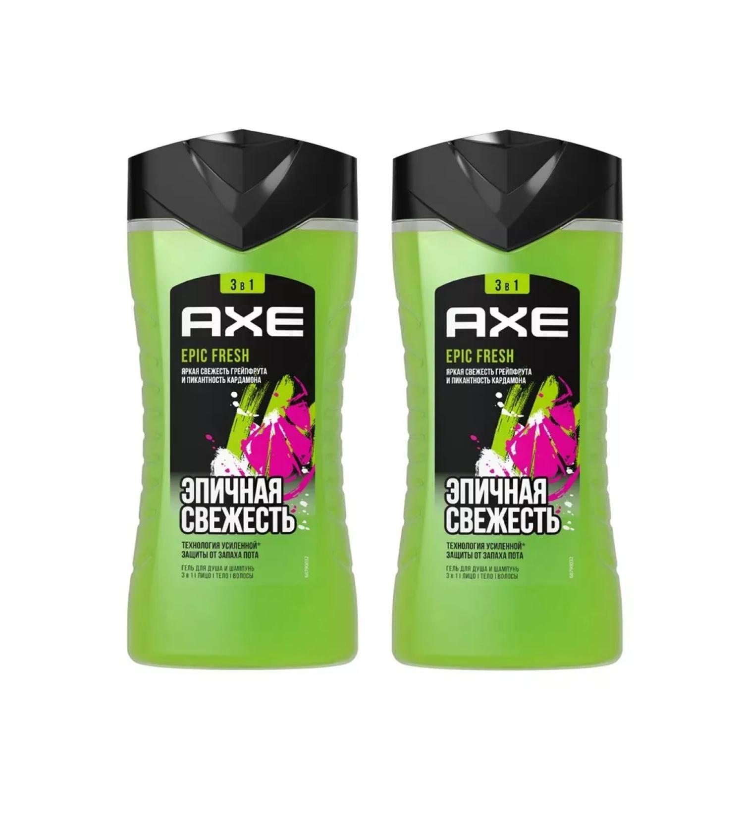 Axe Shower gel shower Epic Fresh 250 ml 2 pcs - Buy Online on GoSupps.com