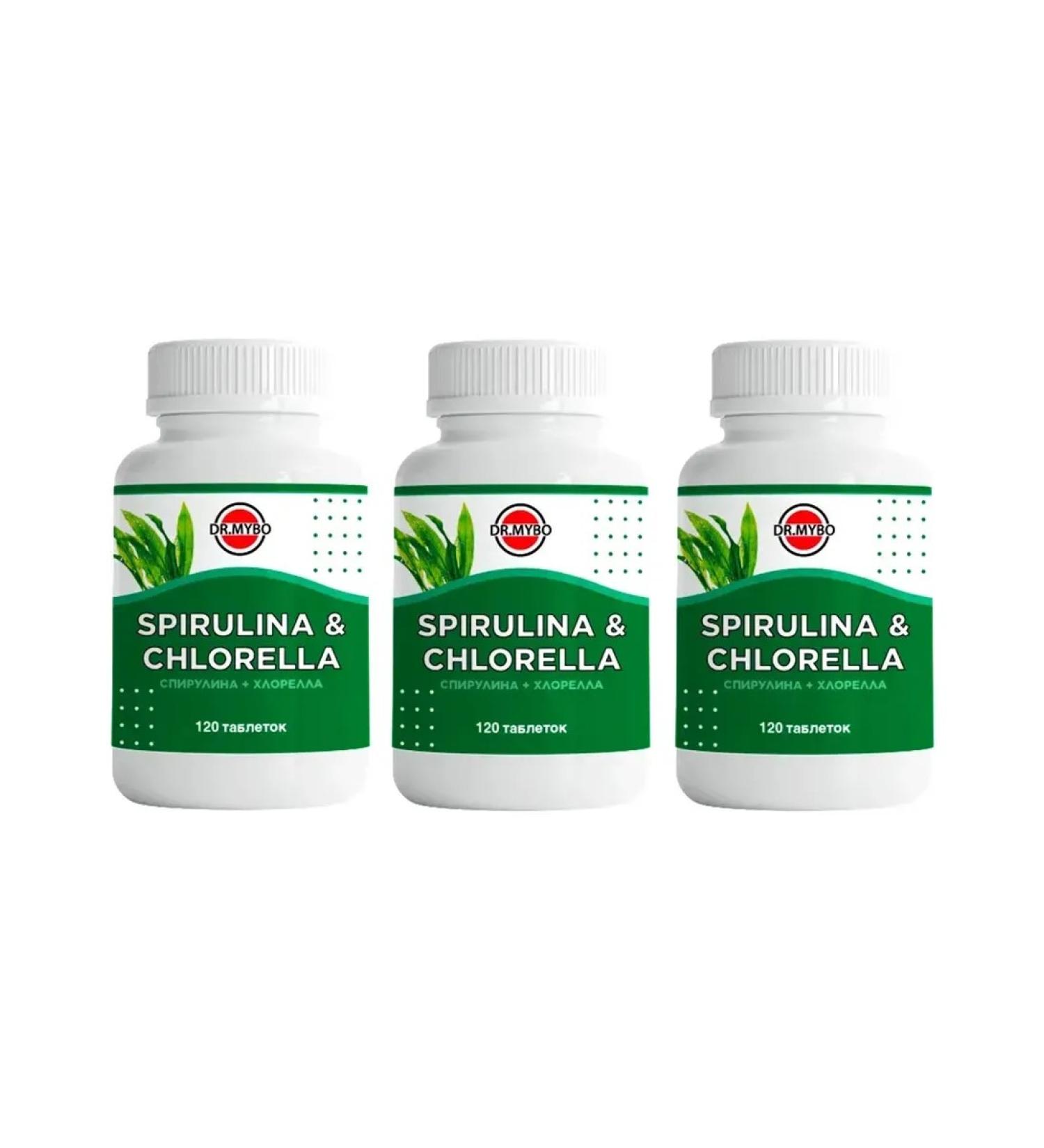 UDACHA LLC Spirulina+chlorella 120 tablets 3 pcs