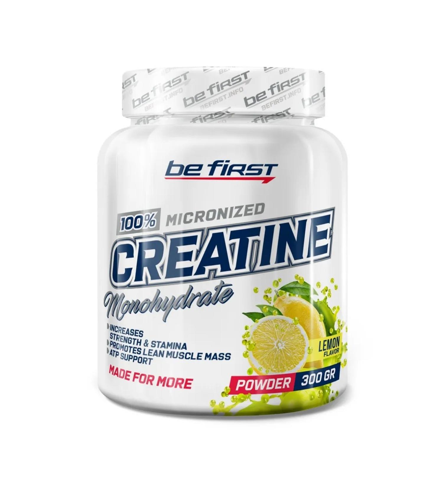 Be First Creatine Creatine Monohydrate 300 G Bank Lemon