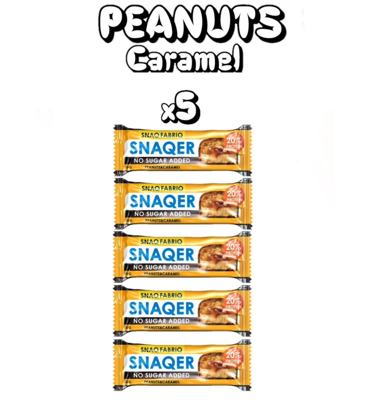 BombBar SNAQR Baton -shaped 5x50g peanuts and caramel