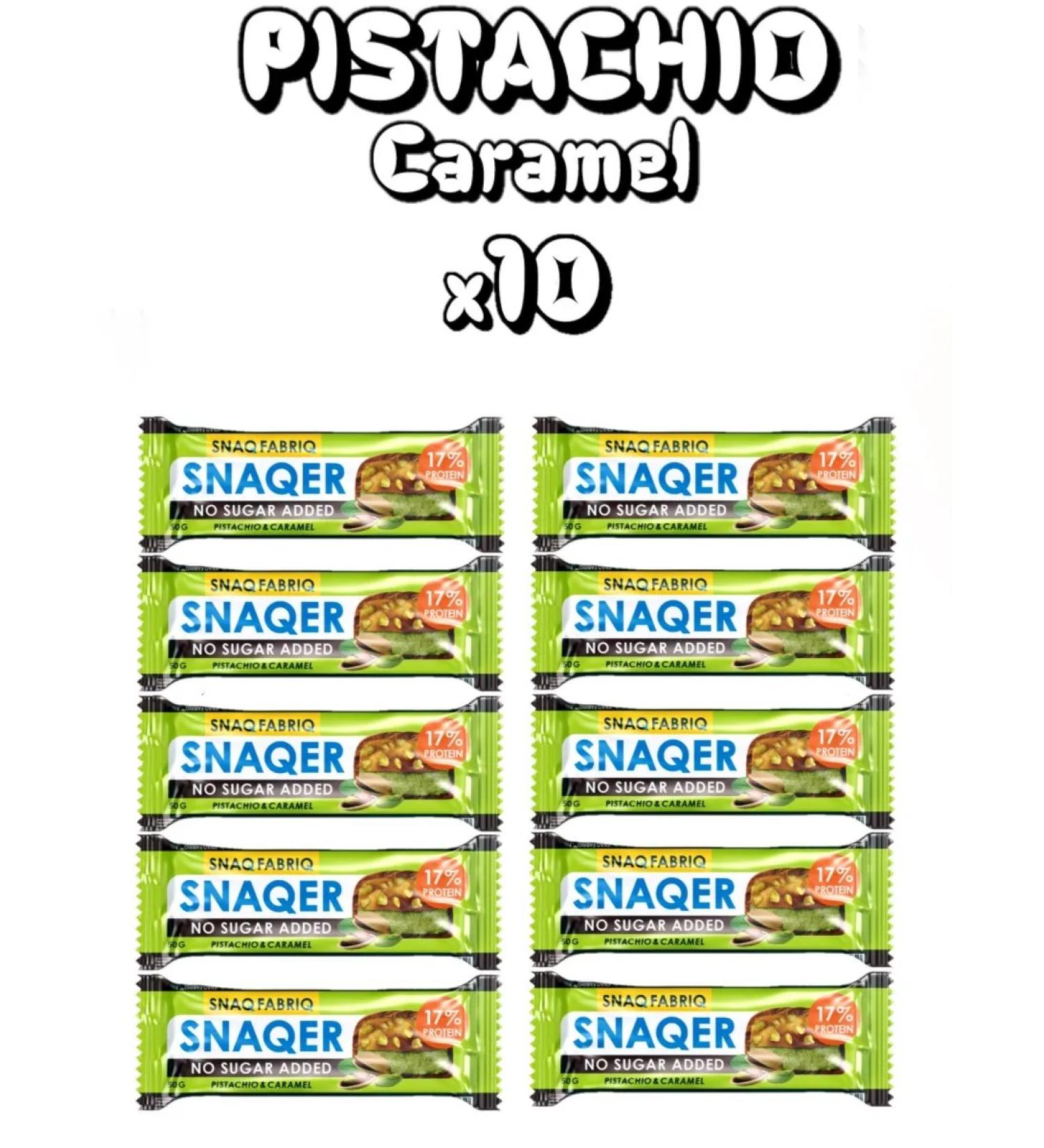 BombBar SNAQR Baton -shaped 10x50g pistachio and caramel