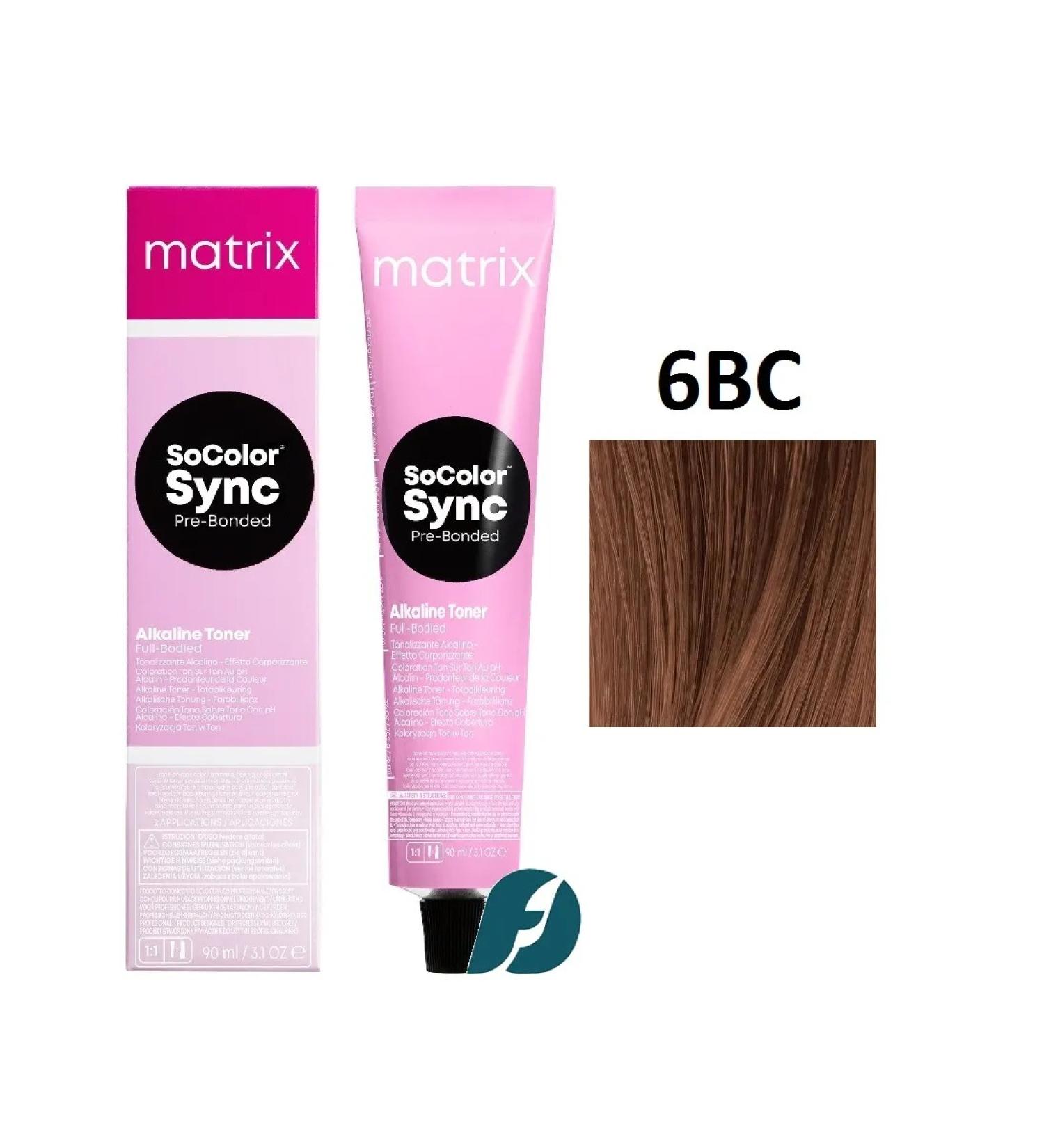 MATRIX SOCOLOR SYNC 6BC hair dye tone in tone 90 ml - Buy Online on GoSupps.com