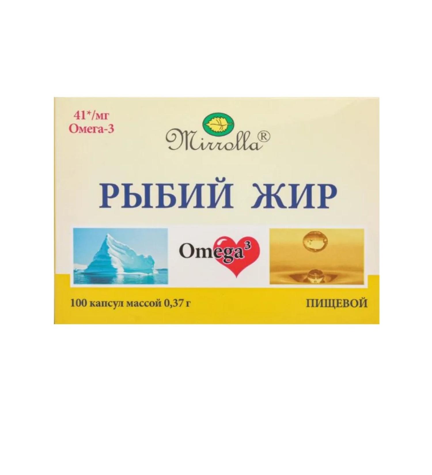 Home medicine cabinet Fish Fat Mirrolla caps 370 mg x100pcs - Buy Online on GoSupps.com