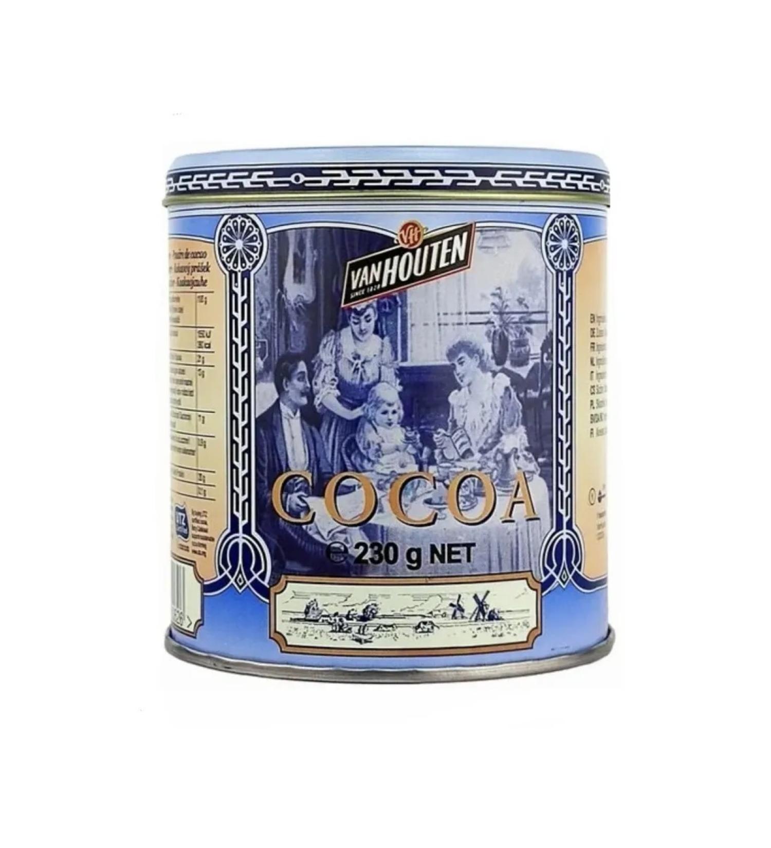 Van Houten Cocoa powder van Huten Cacao Tin Small 230 g - Buy Online on GoSupps.com