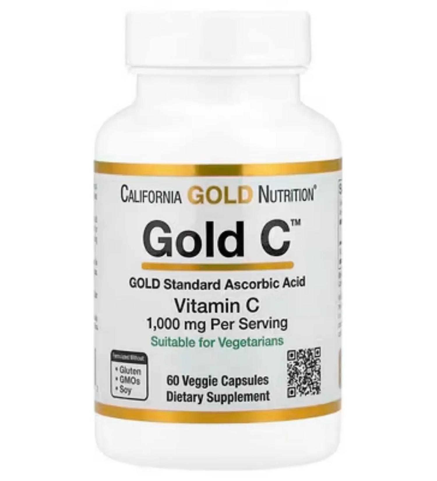 California Gold Nutrition Gold C Vitamin C Vitamin C 1000mg 60 capsules