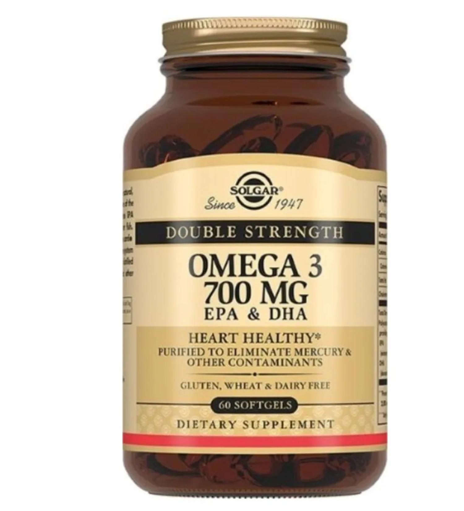 Home medicine cabinet Solgar double omega-3 caps 700 mg x60pcs