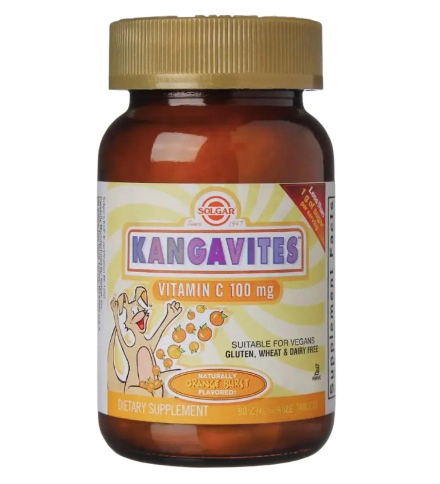 Home medicine cabinet Solgar Kangavitest with vit.S. table (orange) 100 mg x90pcs