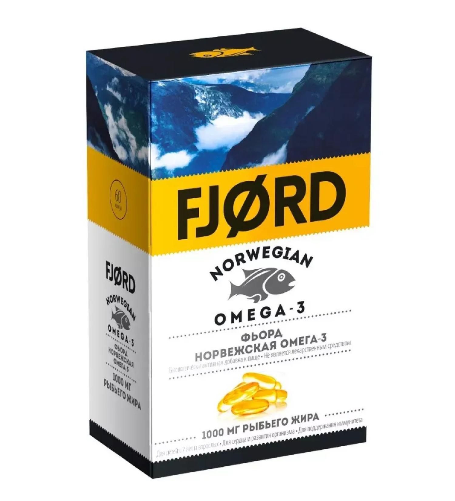 Fjord Norwegian omega-3 60 caps. -2 pcs - Buy Online on GoSupps.com