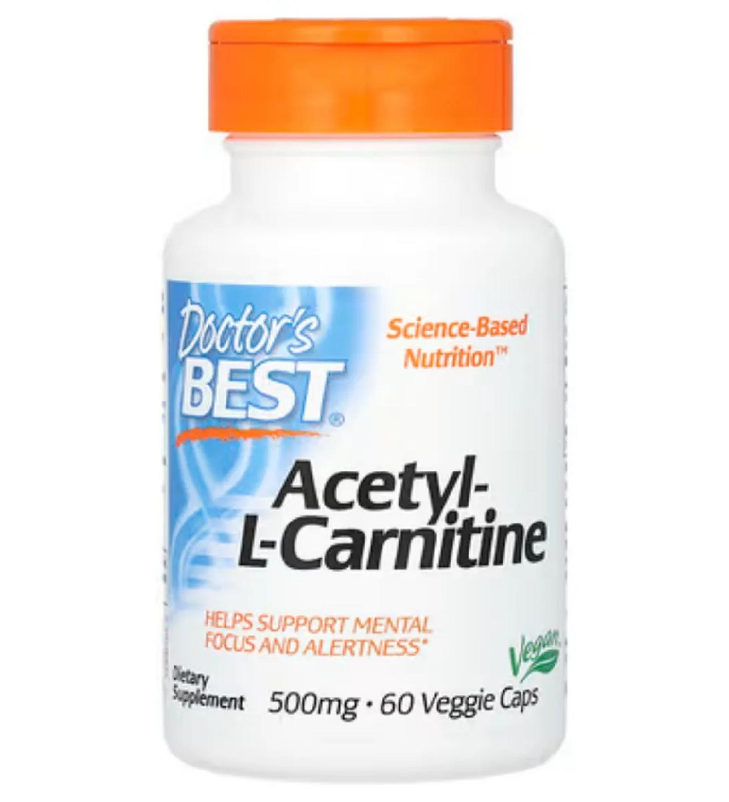 Doctor's Best Acetyl L-Carnitine Acetyl-L-Carnitine 500 mg 60 capsules