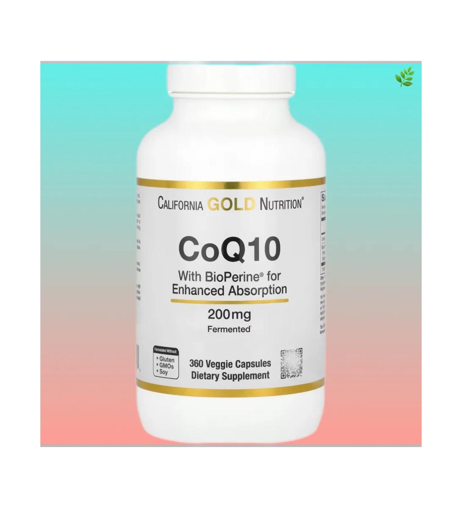 California Gold Nutrition Coenzyme with bioperin 200 mg 360 capsules - Buy Online on GoSupps.com