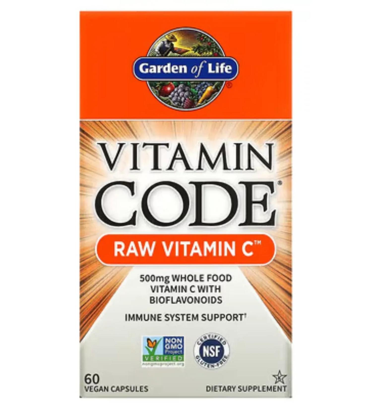 Garden of Life Vitamin Code Raw Vitamin C Vitamin C 500 mg 60 capsules - Buy Online on GoSupps.com