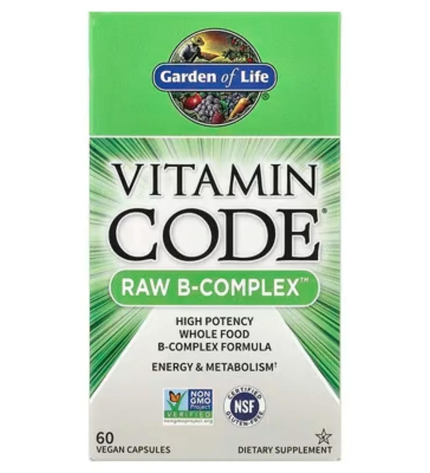 Garden of Life Vitamin Code Raw B-Complex B-complex 60 capsules - Buy Online on GoSupps.com