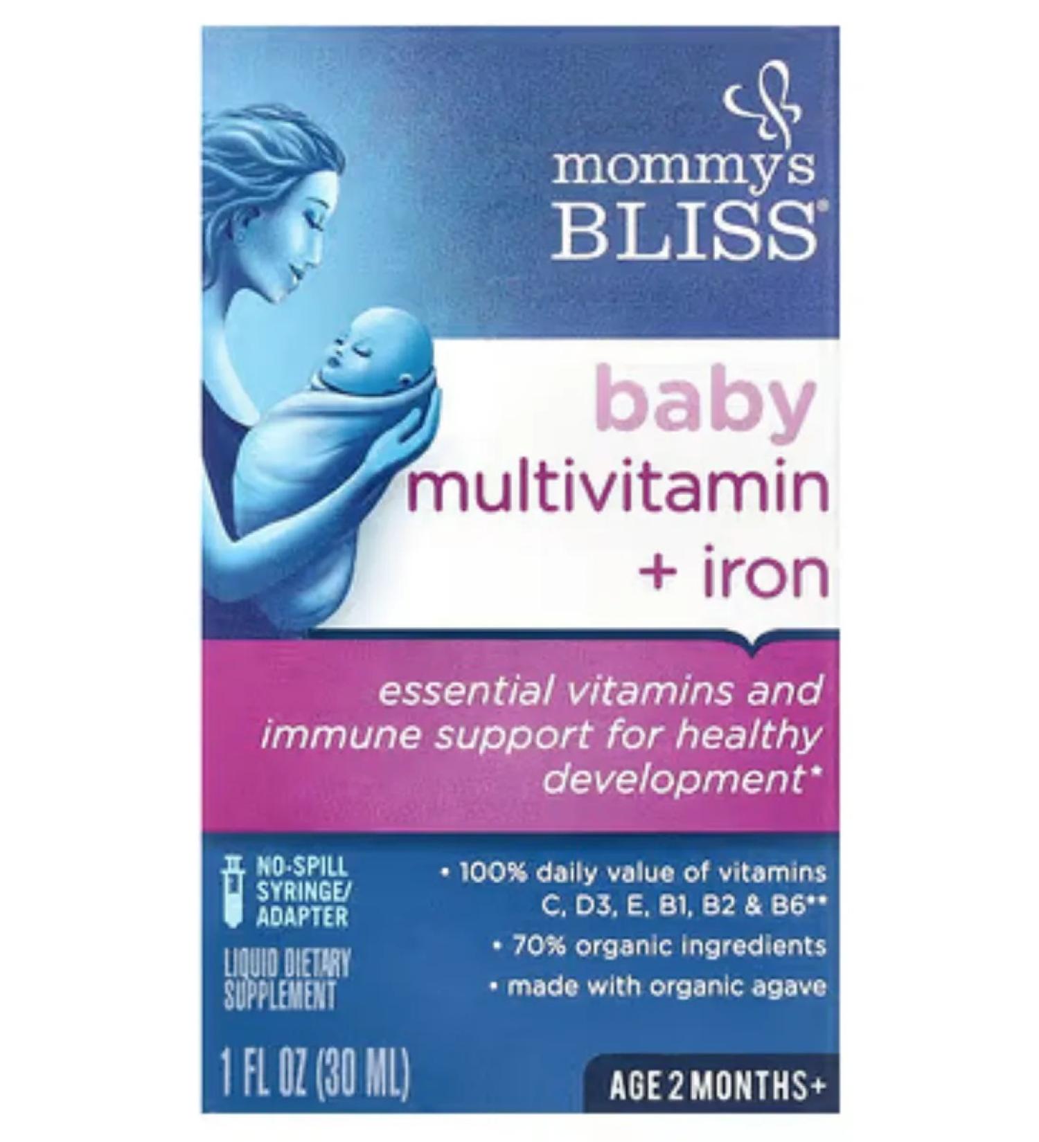 Mommy's Bliss Baby Multivitamin+Iron multivitamin iron for children - Buy Online on GoSupps.com