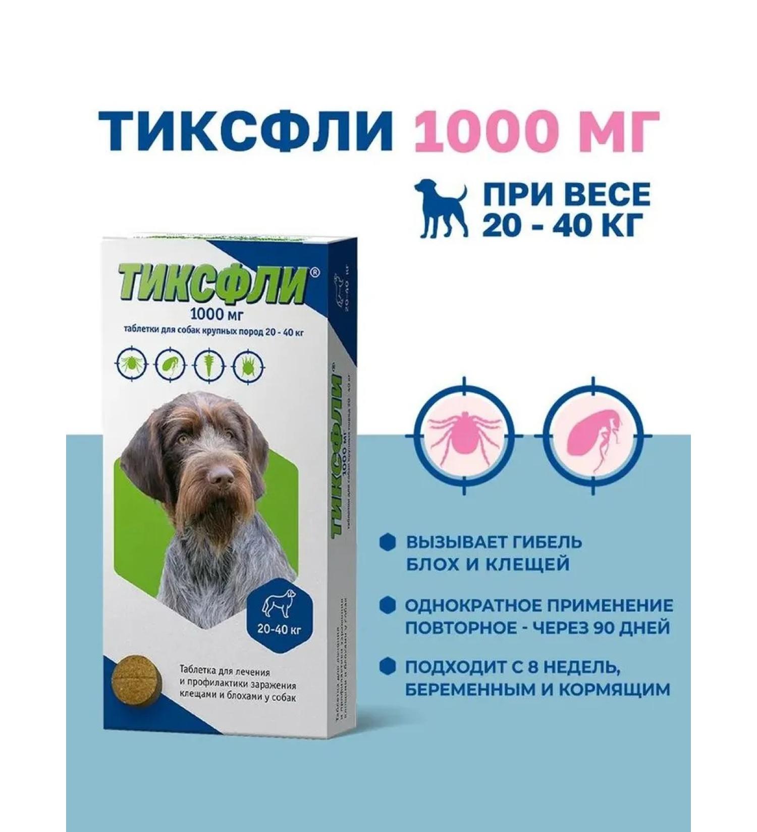 Tixfli Dog tablets 20-40 kg (1000 mg 1 tablet) - Buy Online on GoSupps.com