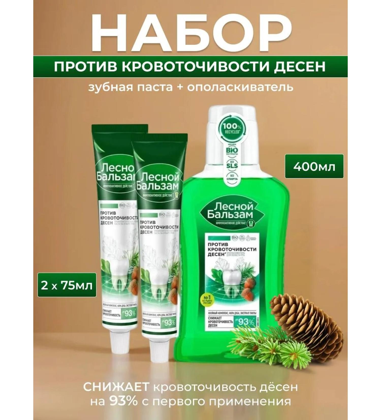Forest balsam Set of toothpaste and rinse aids against bleeding - Buy Online on GoSupps.com