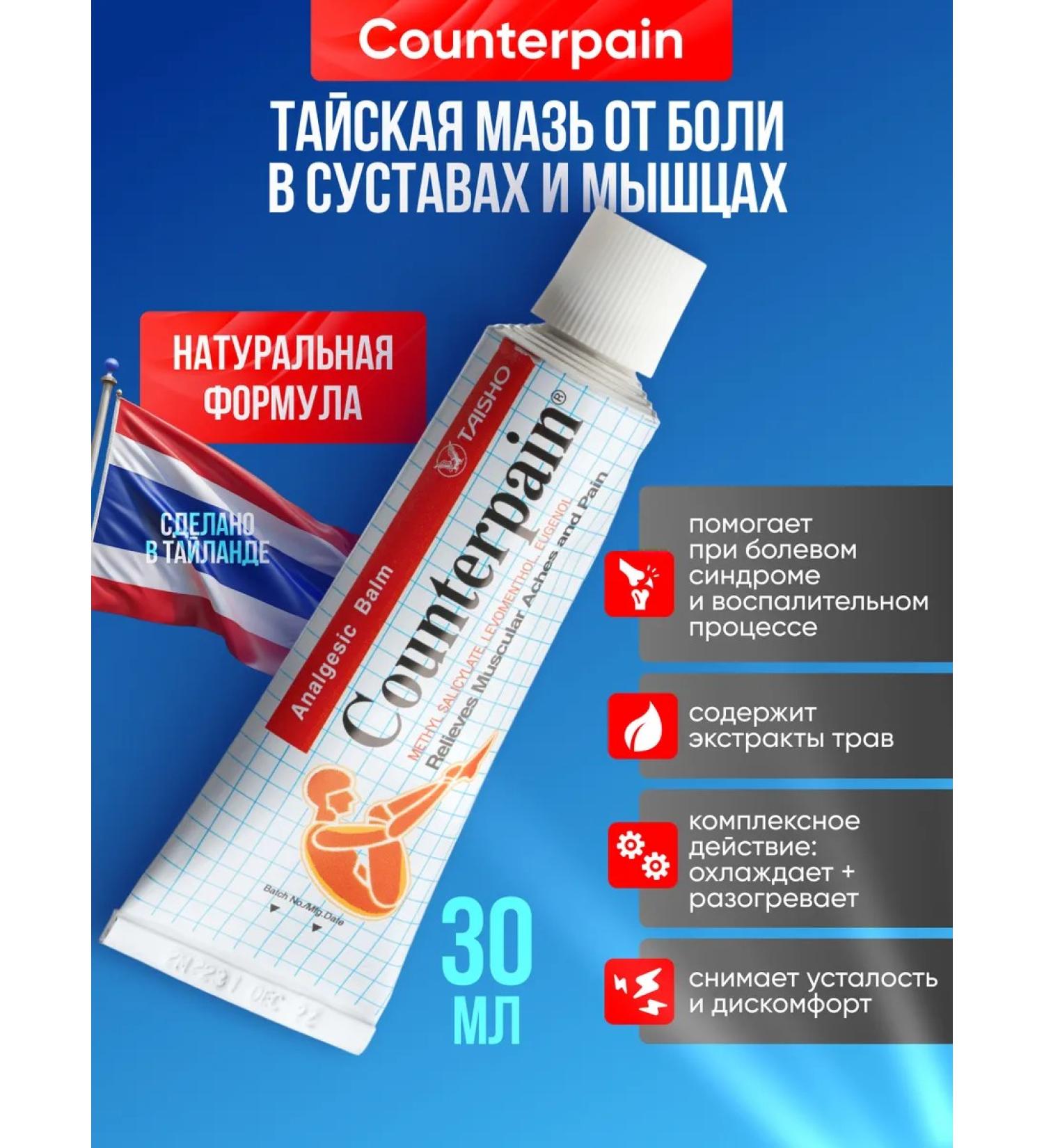 Taisho Thai ointment Counterpain from joint pain and muscles - Buy Online on GoSupps.com