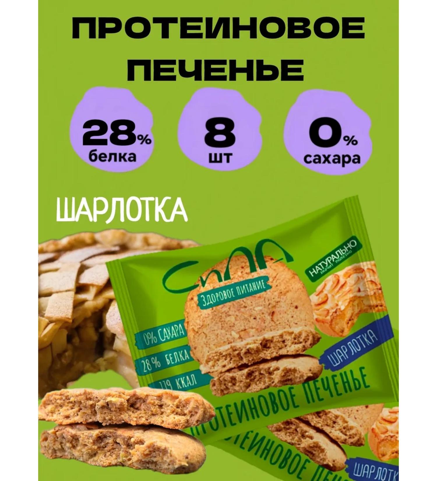 Strength Protein Cookies Protein cookies without sugar charlotte 8 pcs - Buy Online on GoSupps.com