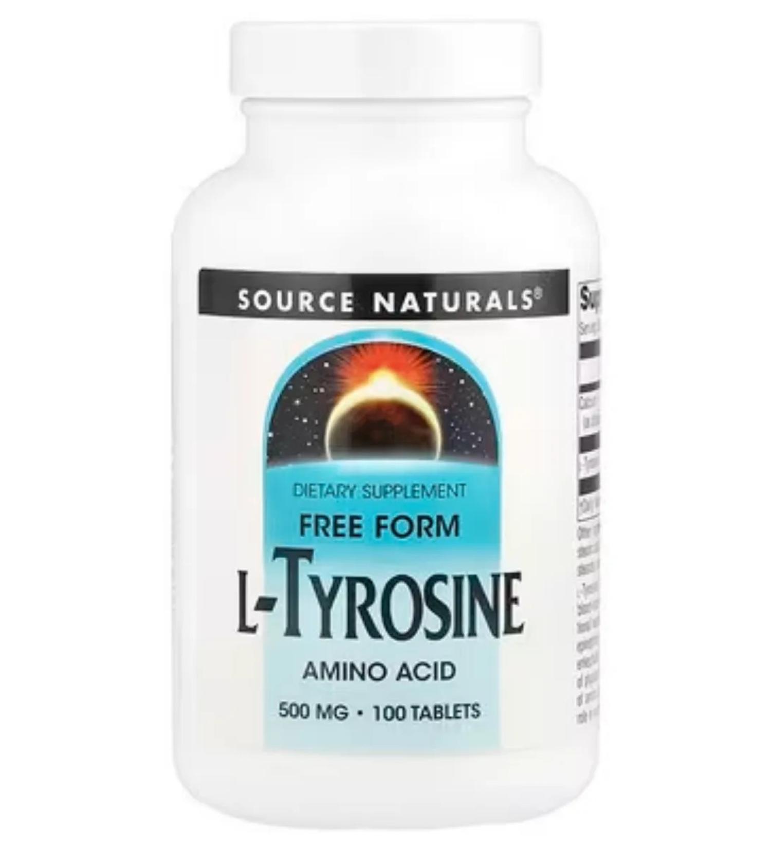 Source Naturals L - tyrosine l -tyrosin 500 mg 100 tab amino acids