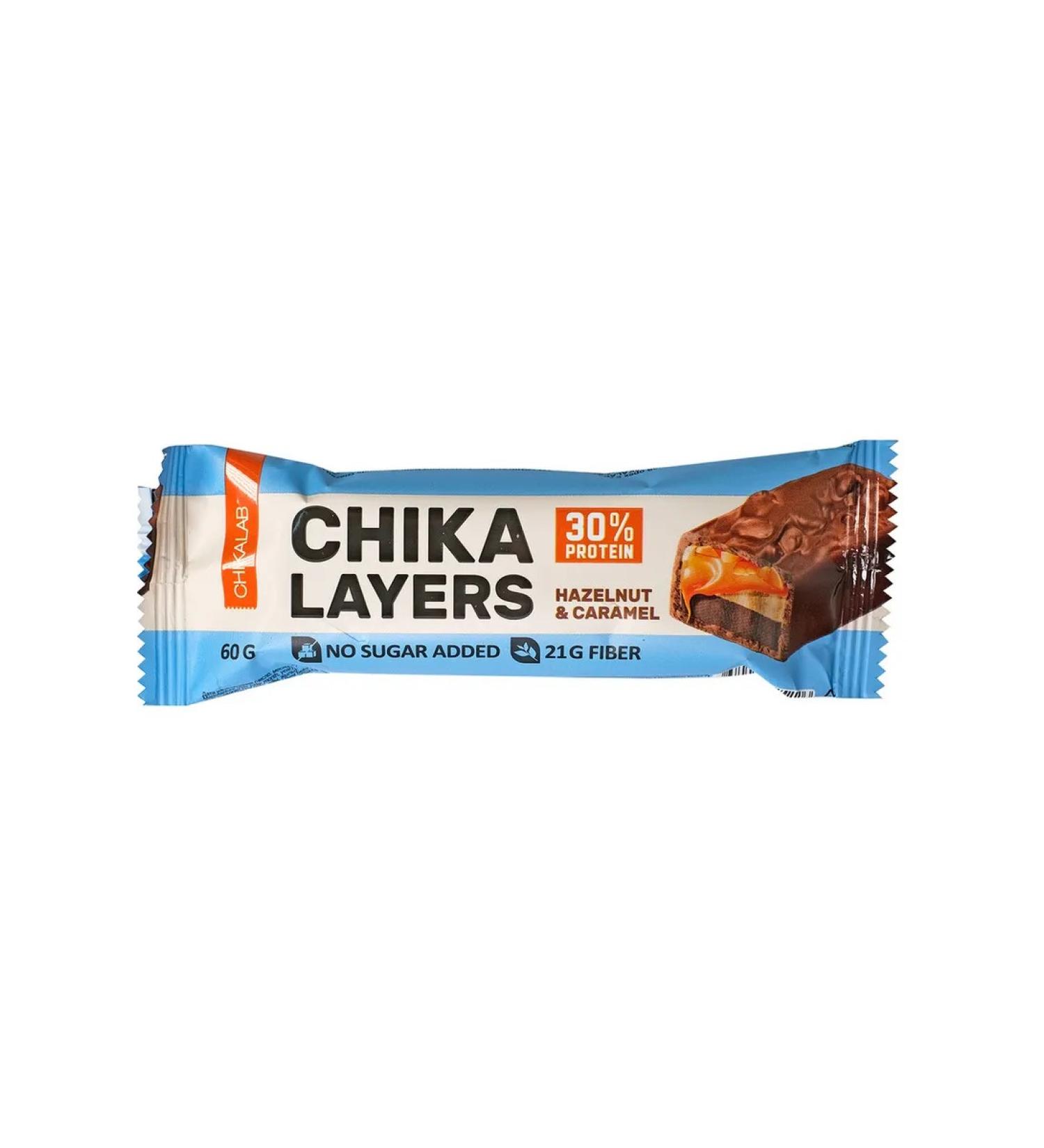 CHIKALAB Bank protein chika layers hazelnut 60 g - Buy Online on GoSupps.com