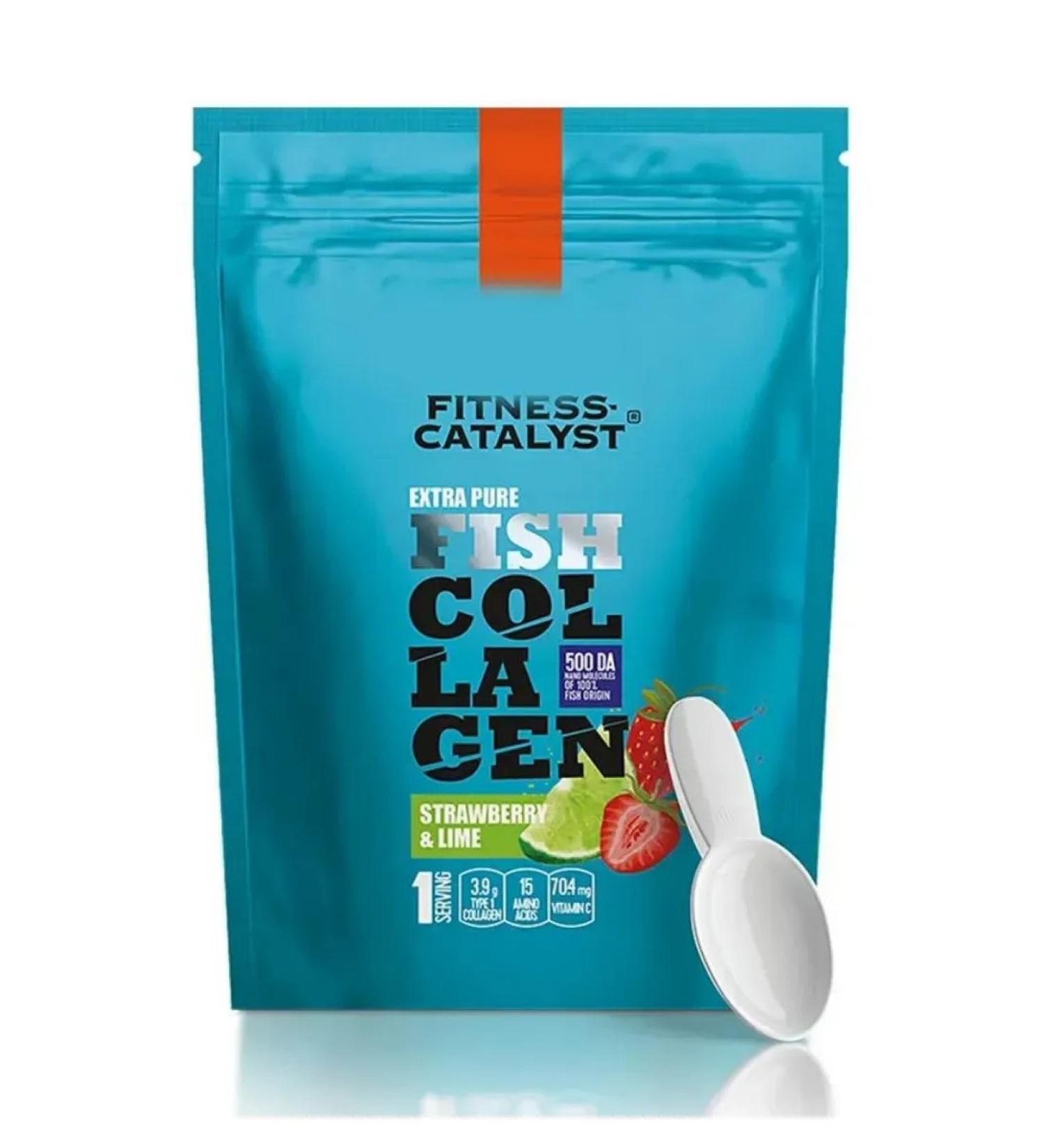 Peptides of the sea collagen "strawberries - lime" 200 g - Buy Online on GoSupps.com