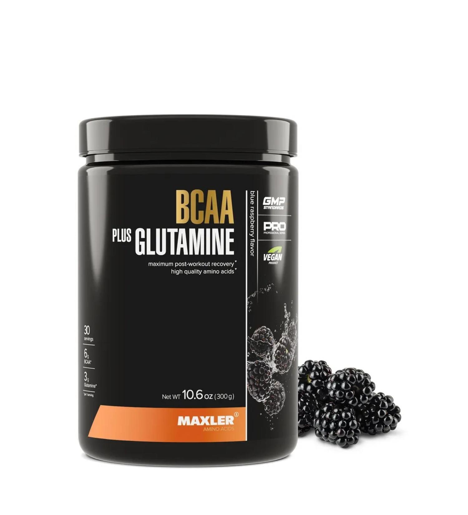 maxler BCAA Plus Glutamine 300g Blue Raspberry - Buy Online on GoSupps.com