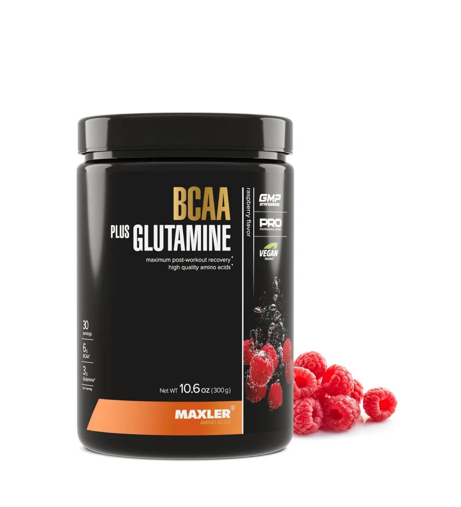 maxler BCAA Plus Glutamine 300g raspberries - Buy Online on GoSupps.com
