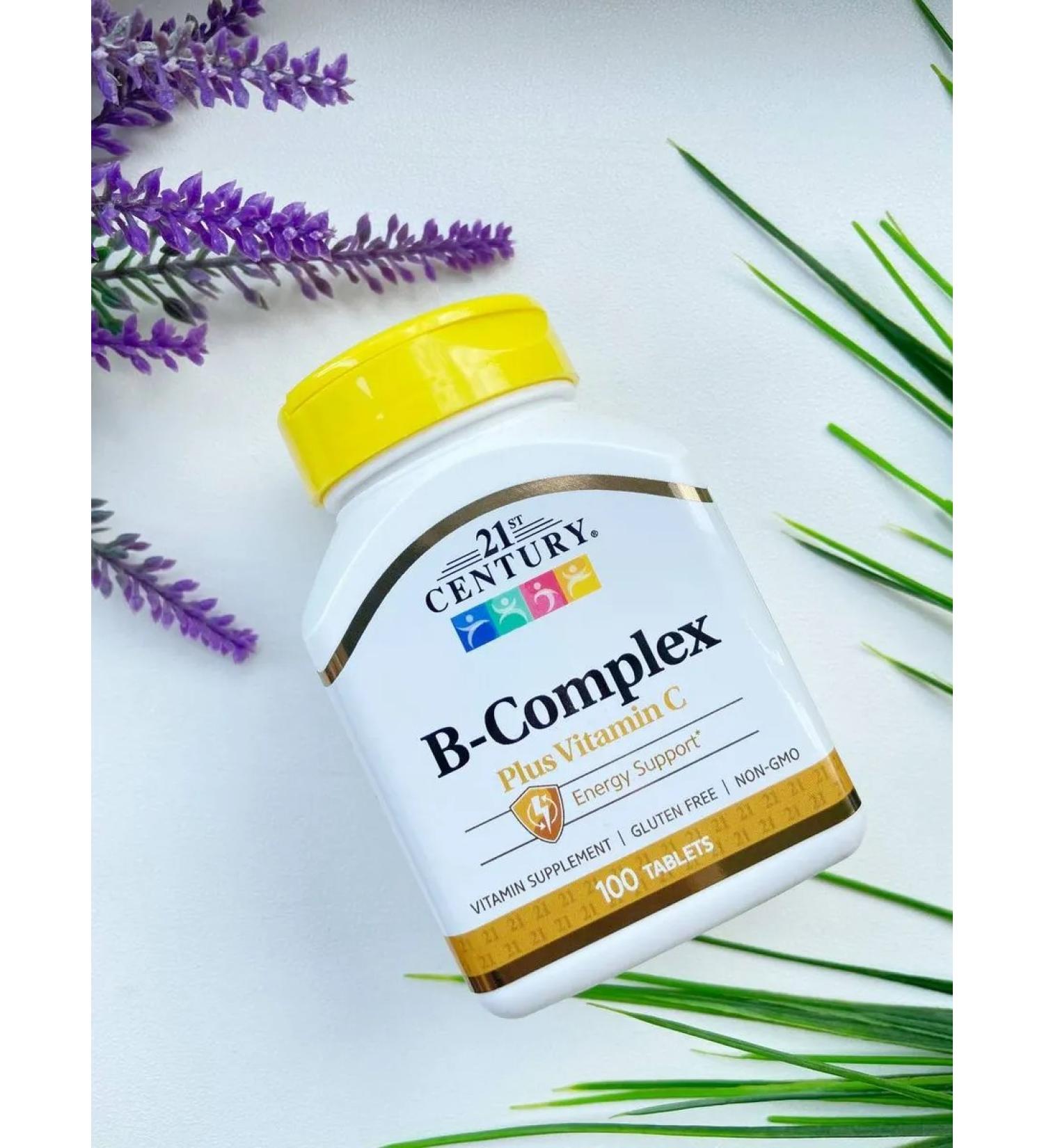 21st Century B Complex Plus Vitamin C 100 tablets - Buy Online on GoSupps.com