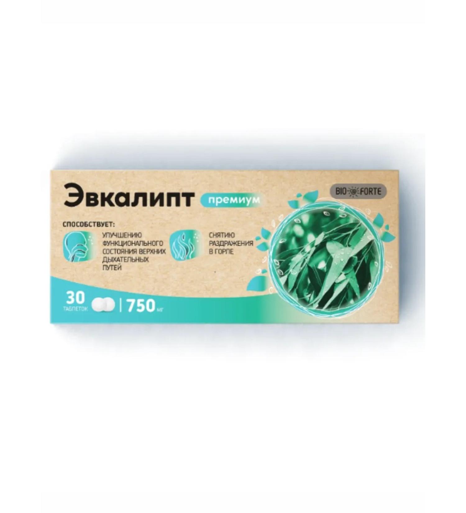 Health from nature Eucalyptus premium table for resorption 750 mg x30pcs