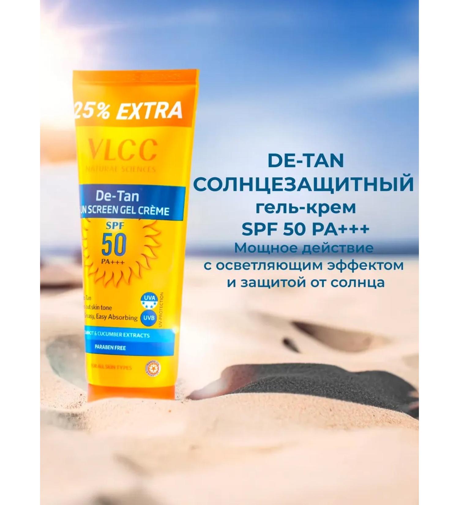 VLCC Sunscreen Cream De Tan SPF 50 PA +++ 125 ml - Buy Online on GoSupps.com