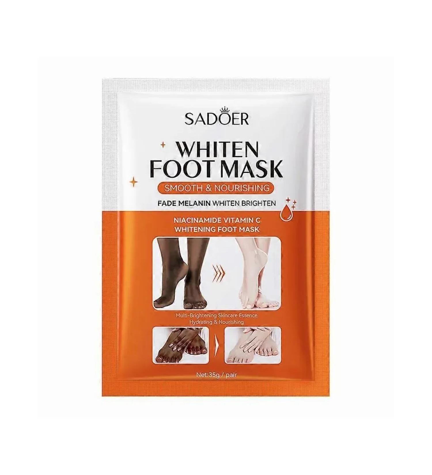 sadoer Whitening the foot mask niacinamide and vitamin C - Buy Online on GoSupps.com