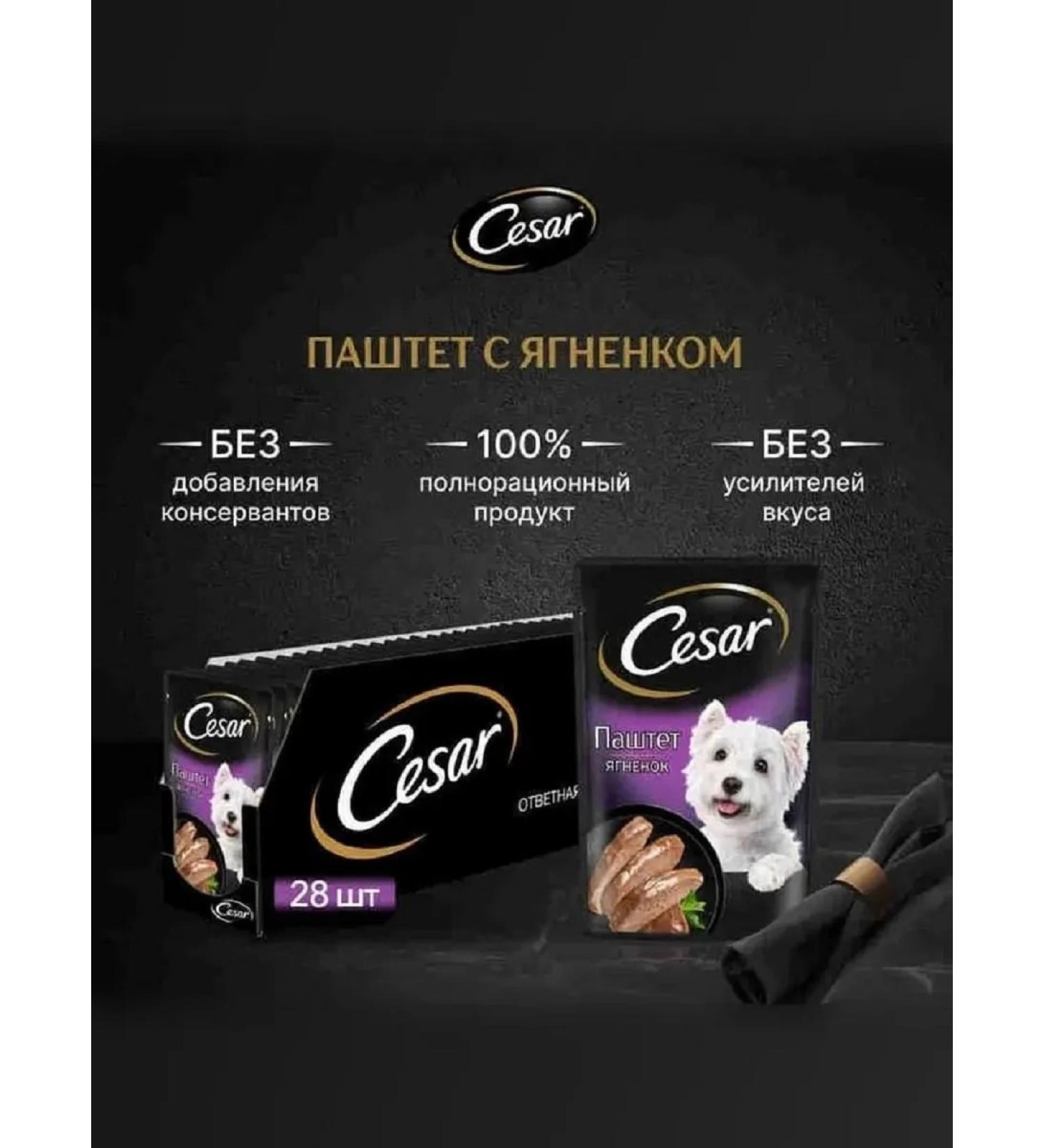 CESAR Wet food for dogs Pate with a 28pcs lamb 80g - Buy Online on GoSupps.com