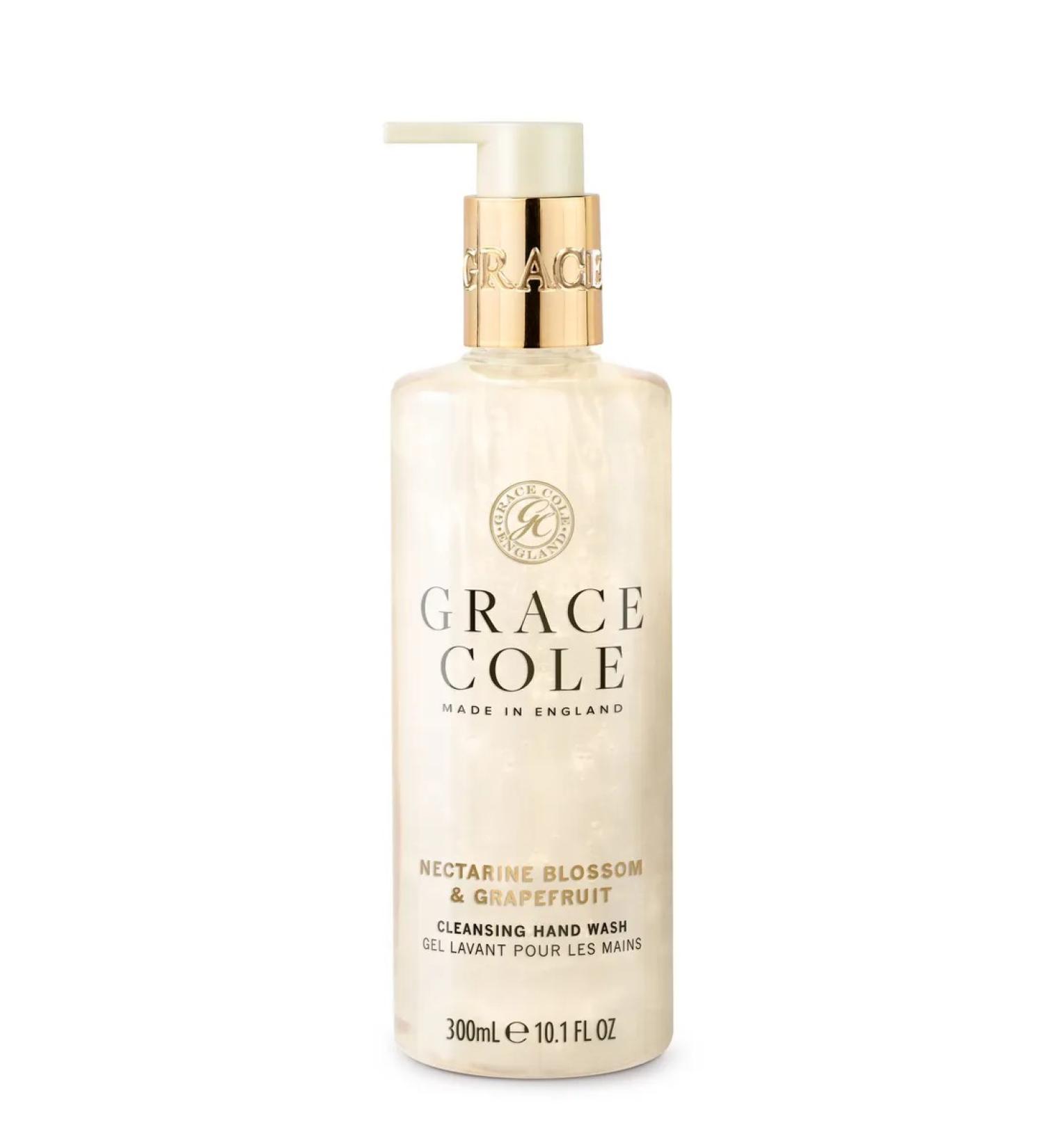 Grace Cole Liquid soap with a dispenser of a nectarine flower and grapefruit 300ml - Buy Online on GoSupps.com