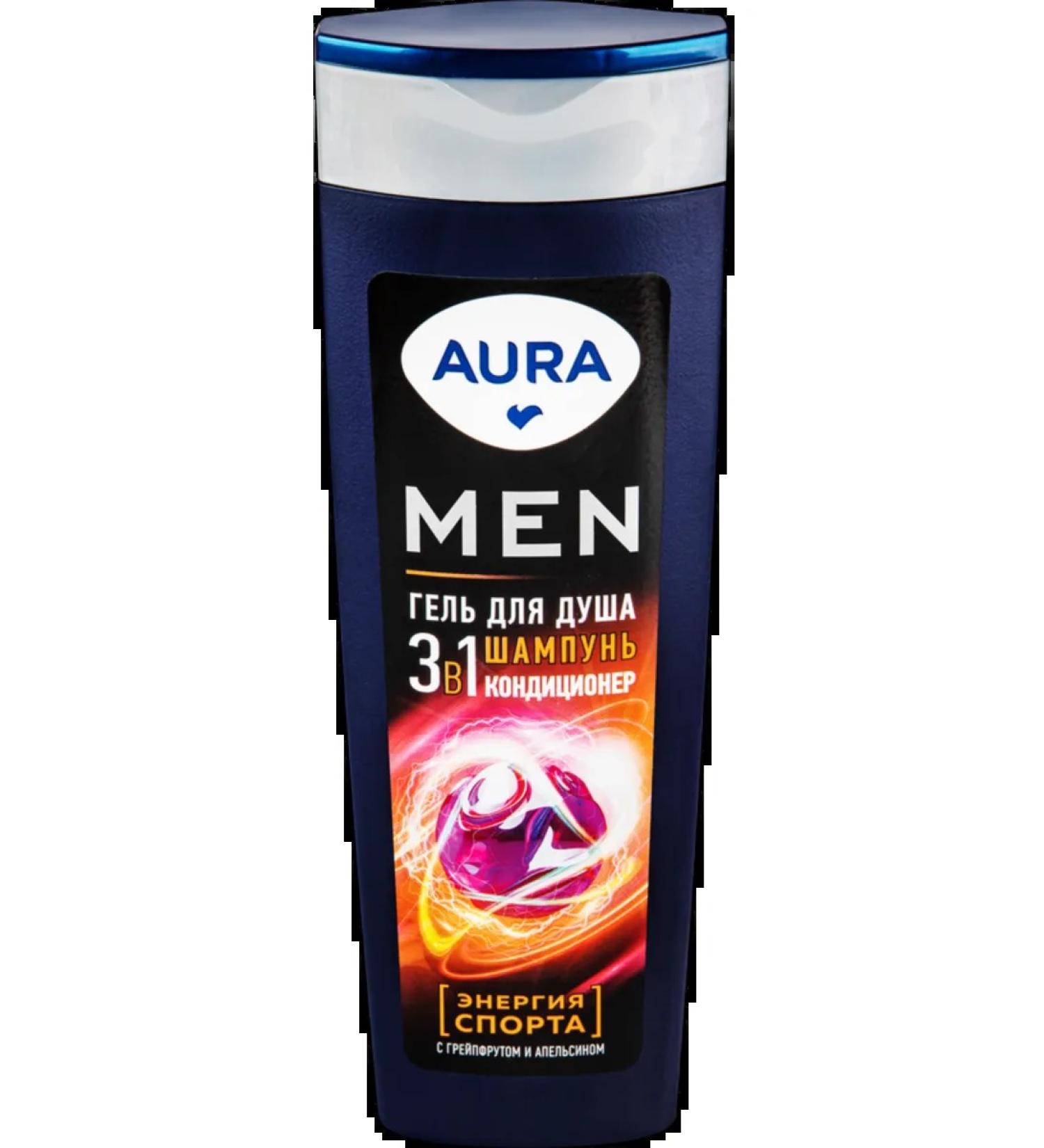 Aura Shower gel 3B1 Sports energy 380 ml