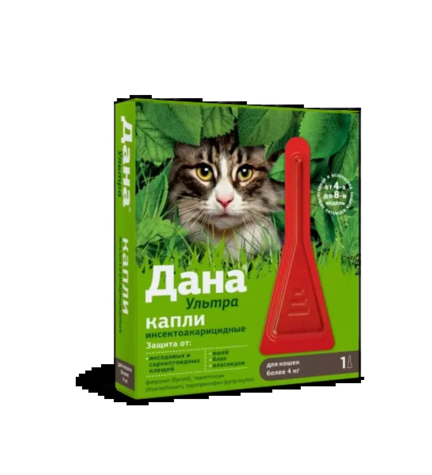 Apicenna Drops are given an ultra for cats of more than 4 kg 1pip