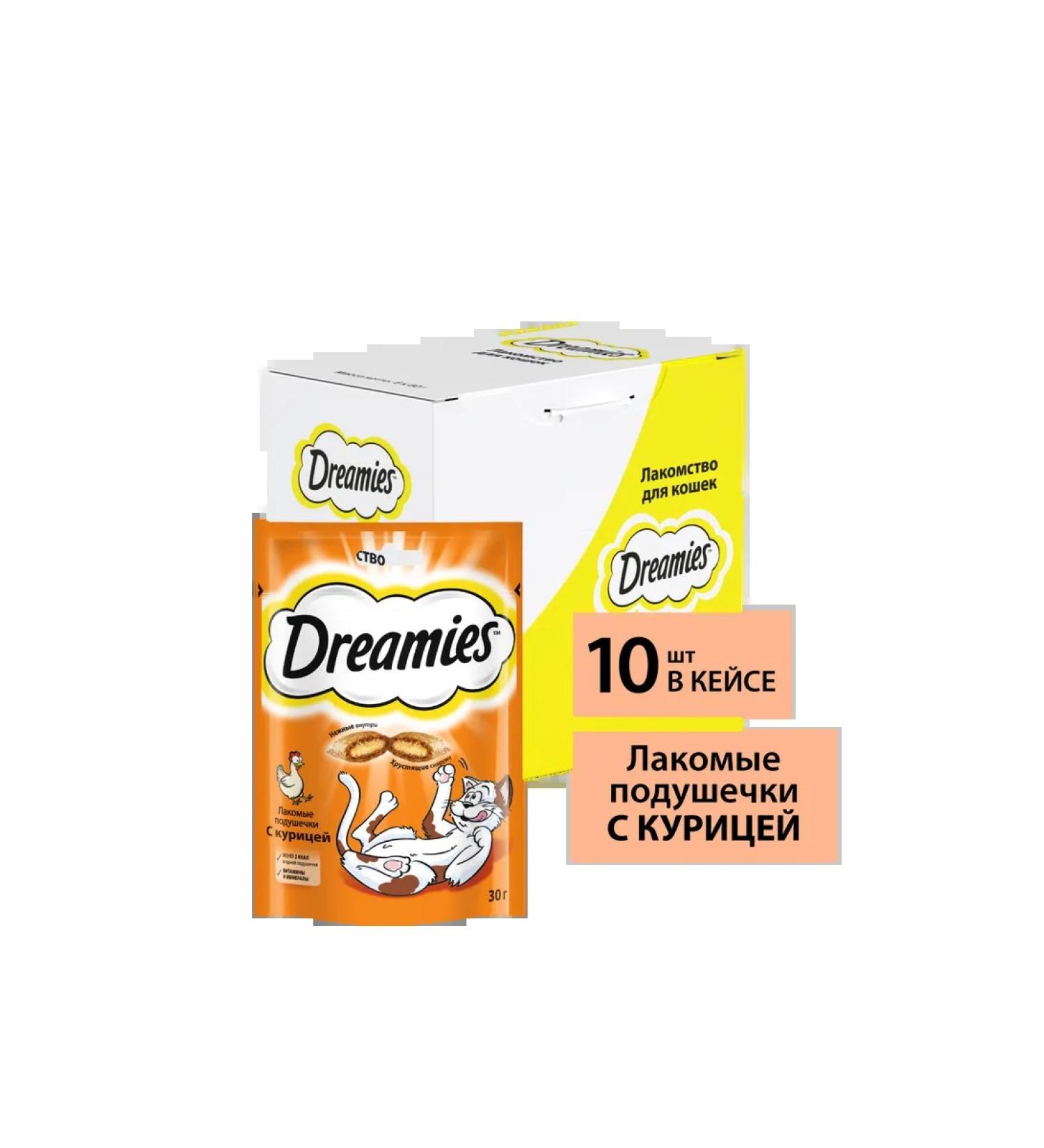DREAMIES Cotton for cats of a pillow with chicken 10x30g - Buy Online on GoSupps.com