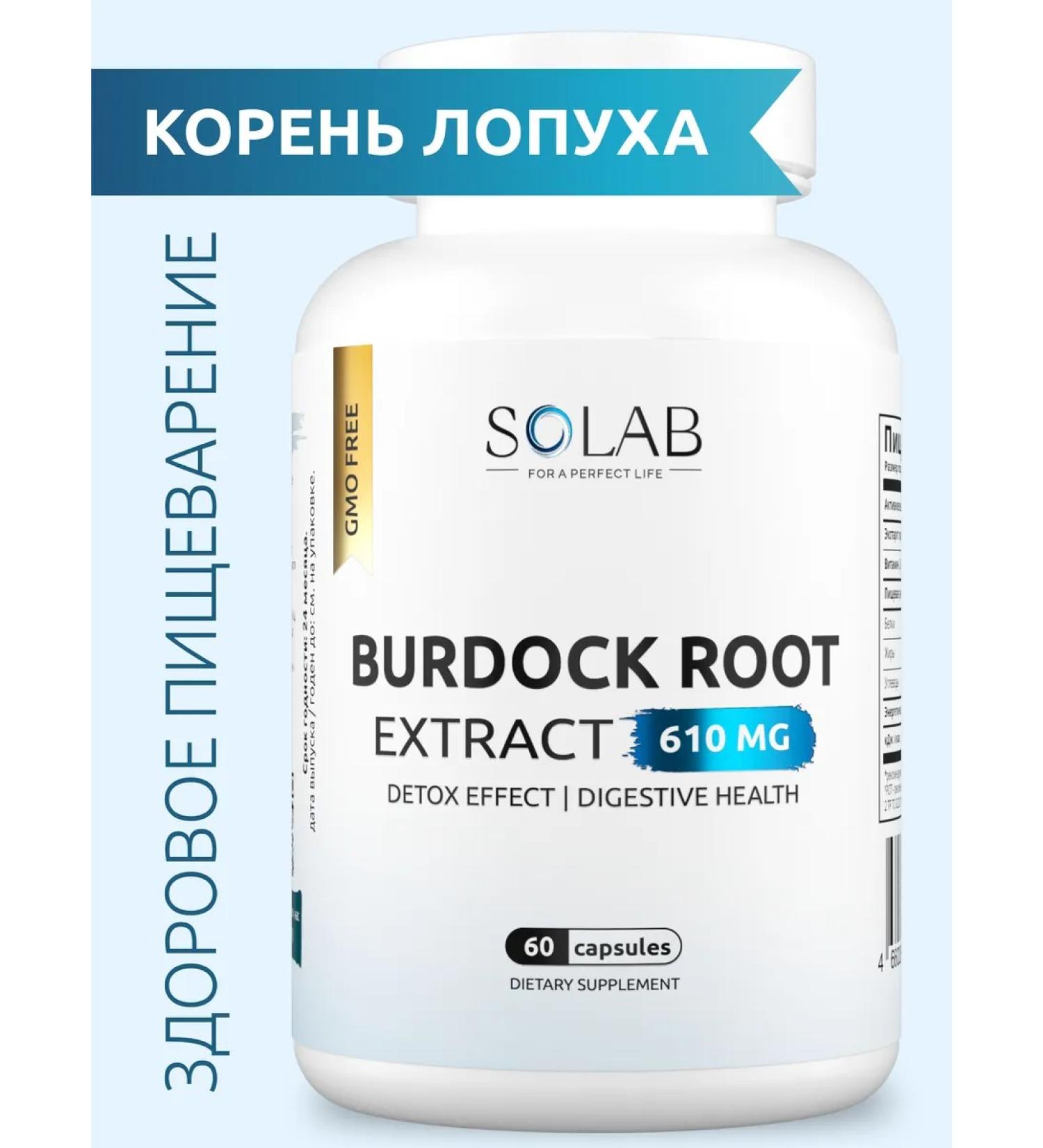 SOLAB Burdock root in capsules with vitamin C - Buy Online on GoSupps.com