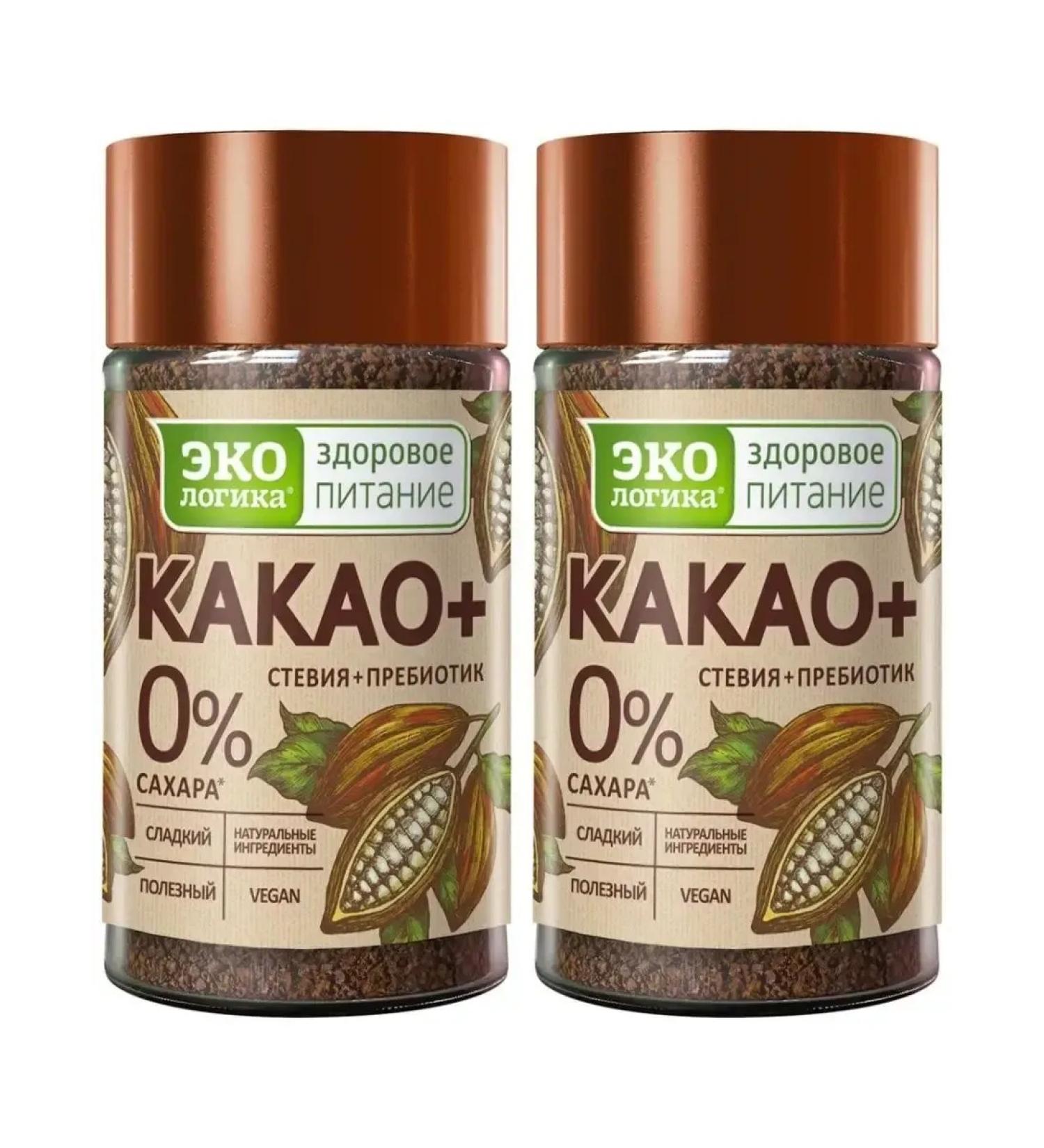 EcoLogic Cocoa "cocoa plus" soluble 125 grams 2 pieces (without sugar)