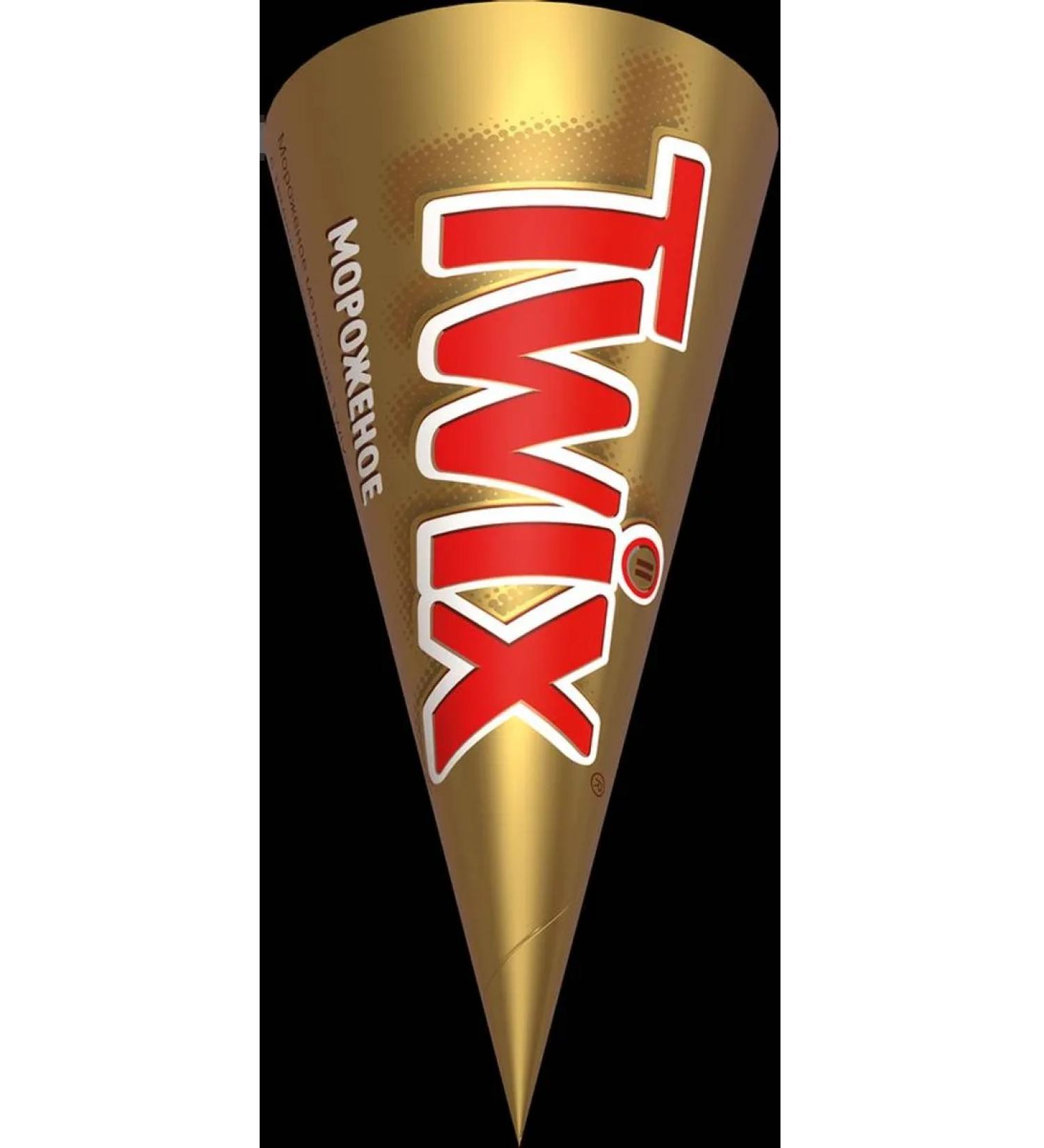 Twix ice cream two -layer milk with 5pcs