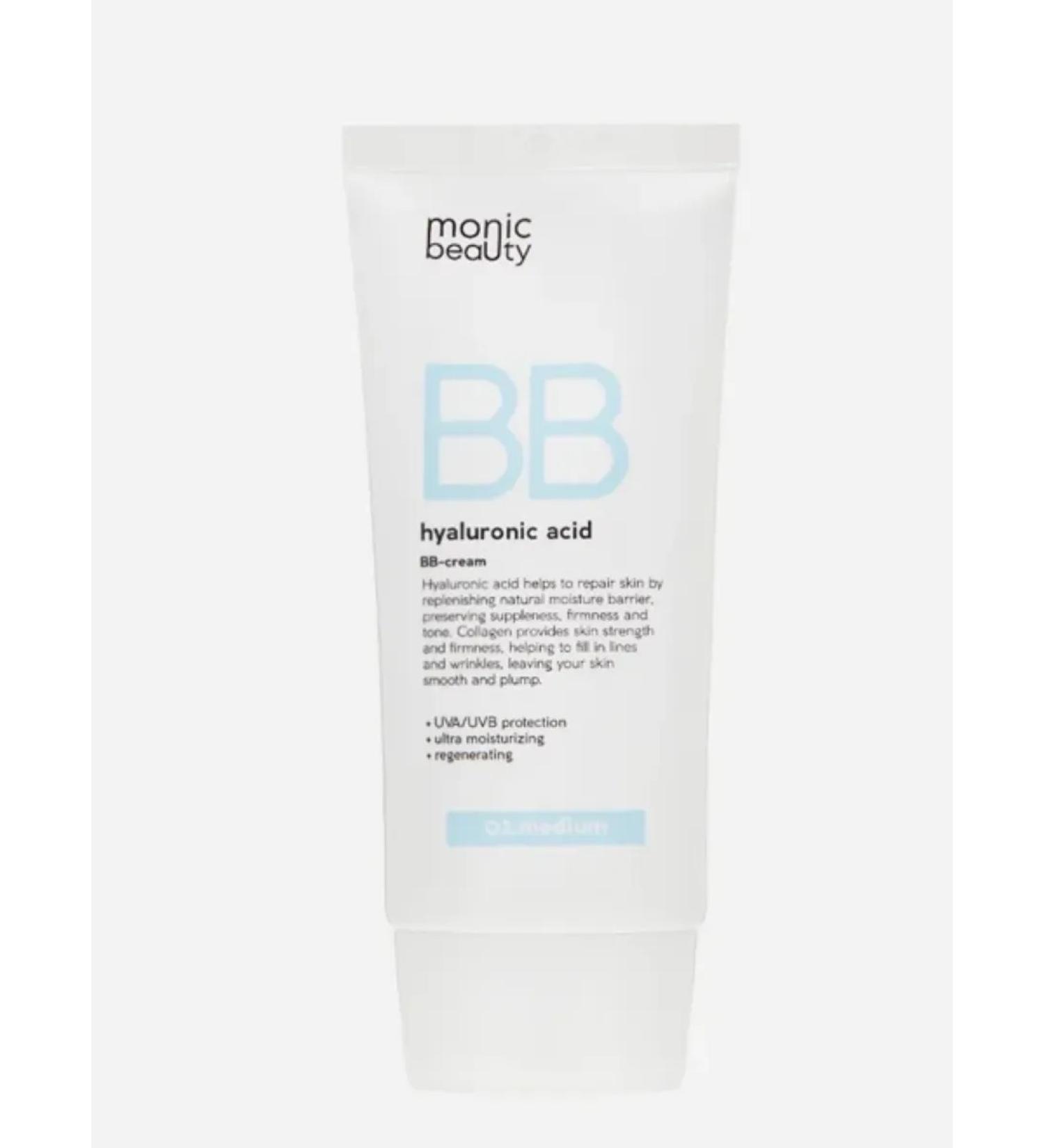 MONIC BEAUTY BB-cream for face with hyaluronic acid 02 Medium 50 ml - Buy Online on GoSupps.com