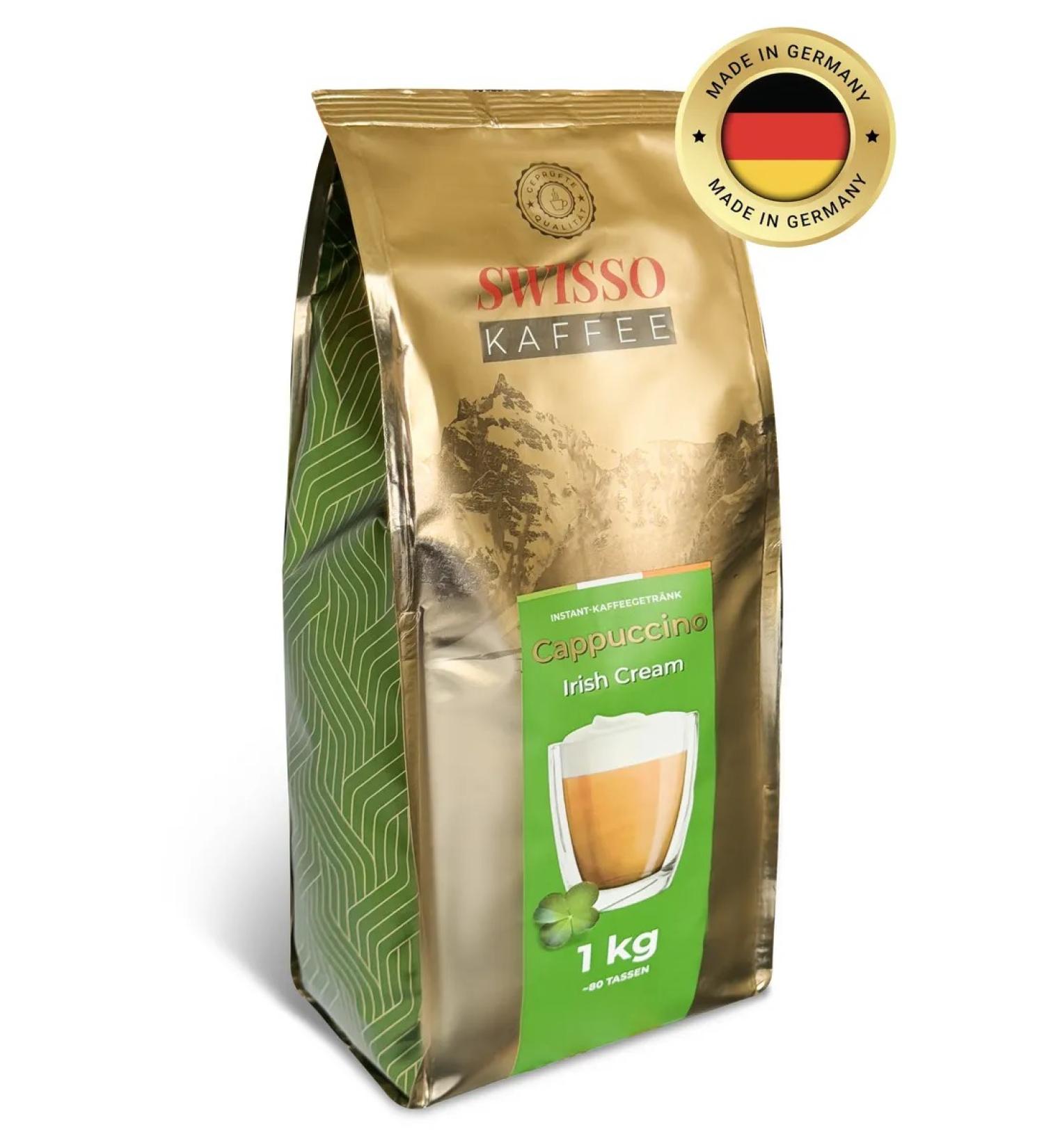 SWISSO Coffee drink soluble cappuccino Irish cream 1 kg - Buy Online on GoSupps.com