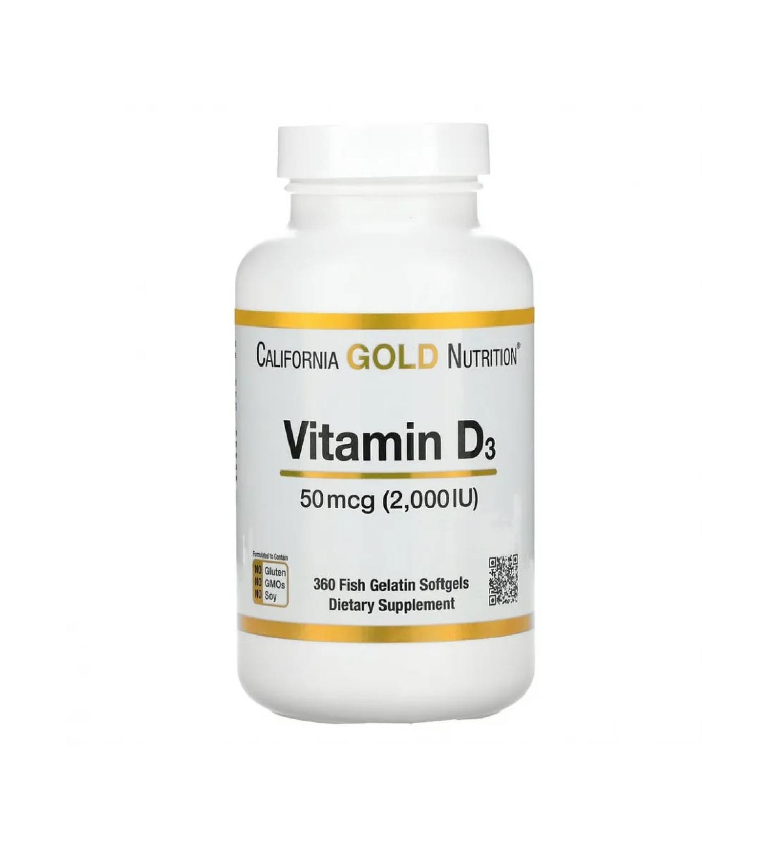 CALIFORNIA GOLD NUTRTION California Gold Nutrition Vitamin D3 2000 ME 360pcs