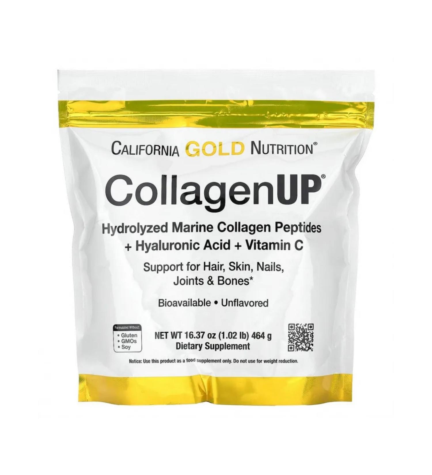 CALIFORNIA GOLD NUTRTION Sea collagen hyaluronic acid and vitamin C 464 g