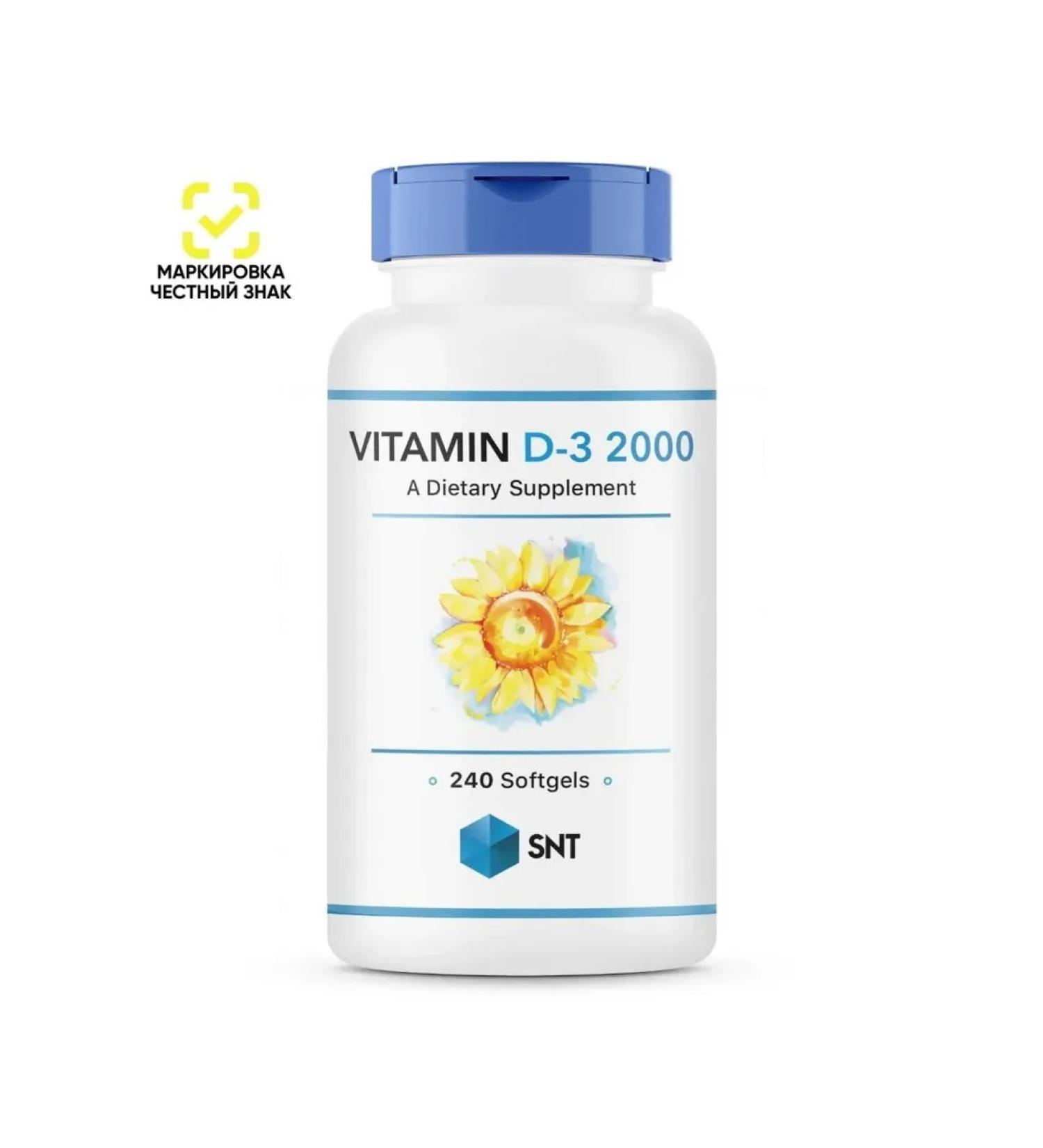 SNT Vitamin D3 Vitamin D3 2000 240 caps for teeth and bones - Buy Online on GoSupps.com